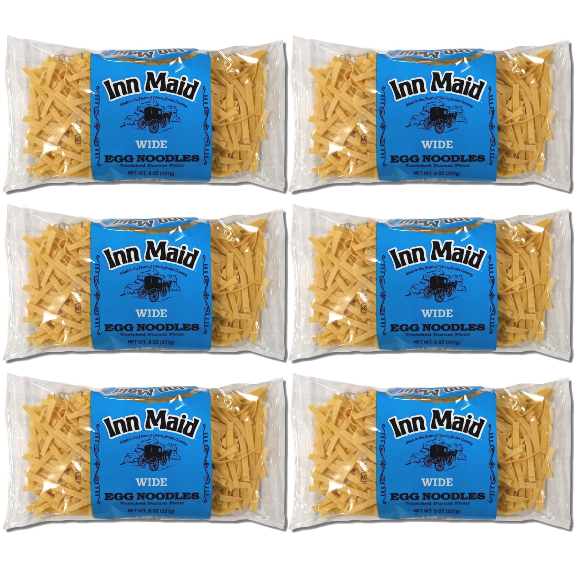 Wide Egg Noodles Value Pack   | 8 Ounce Bag | Pack of 6 2