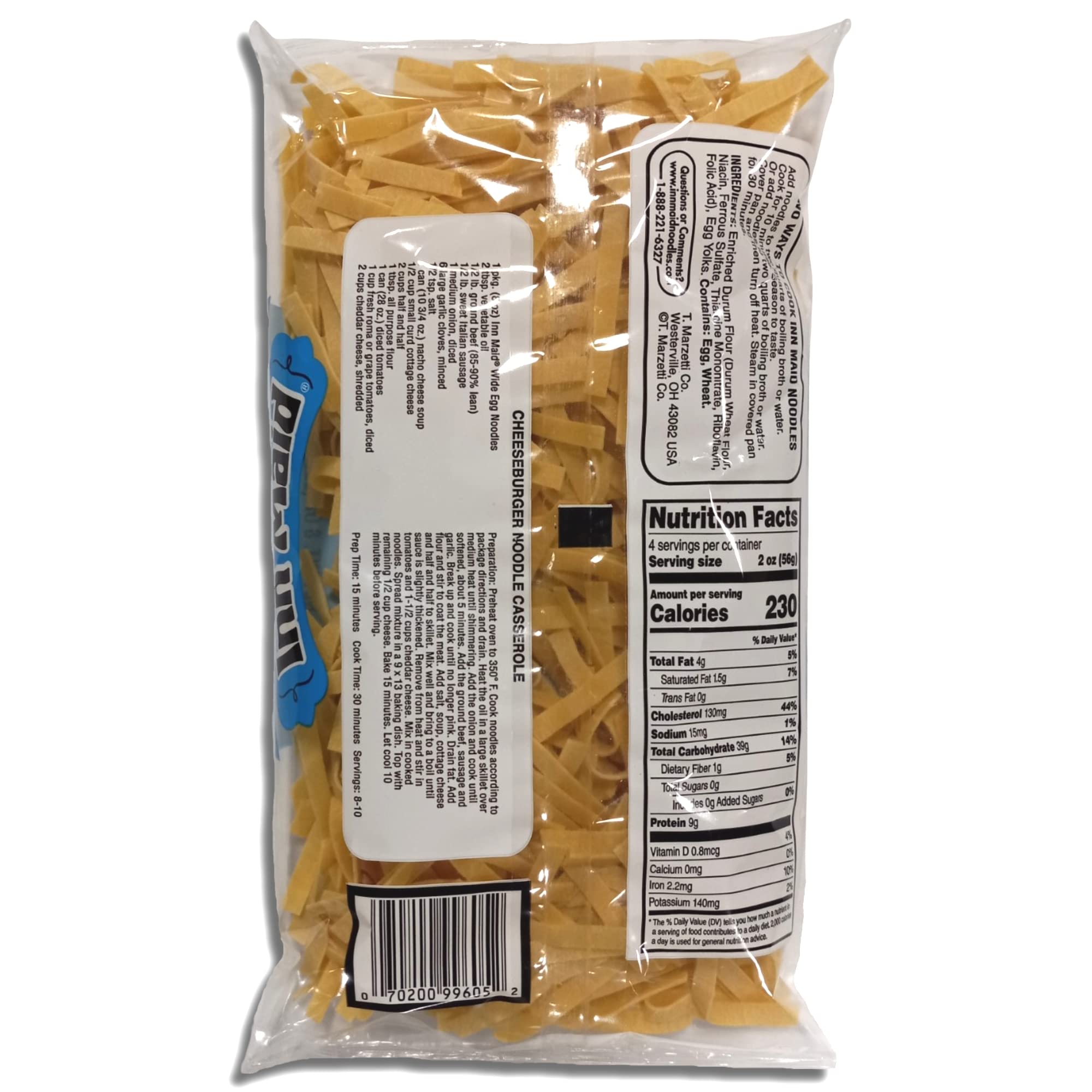 Wide Egg Noodles Value Pack   | 8 Ounce Bag | Pack of 6 4