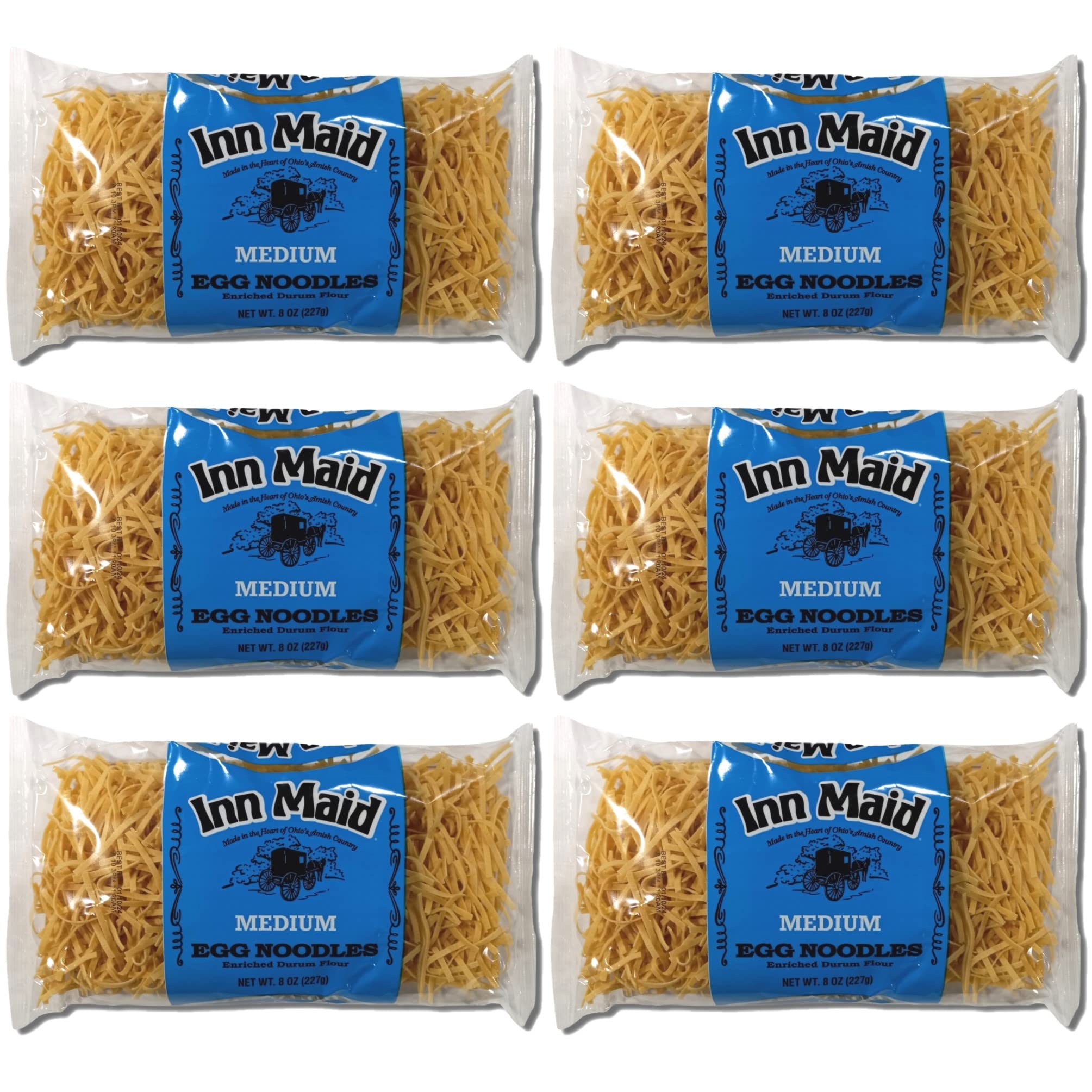 Medium Egg Noodles Value Pack   | 8 Ounce Bag | Pack of 6 2