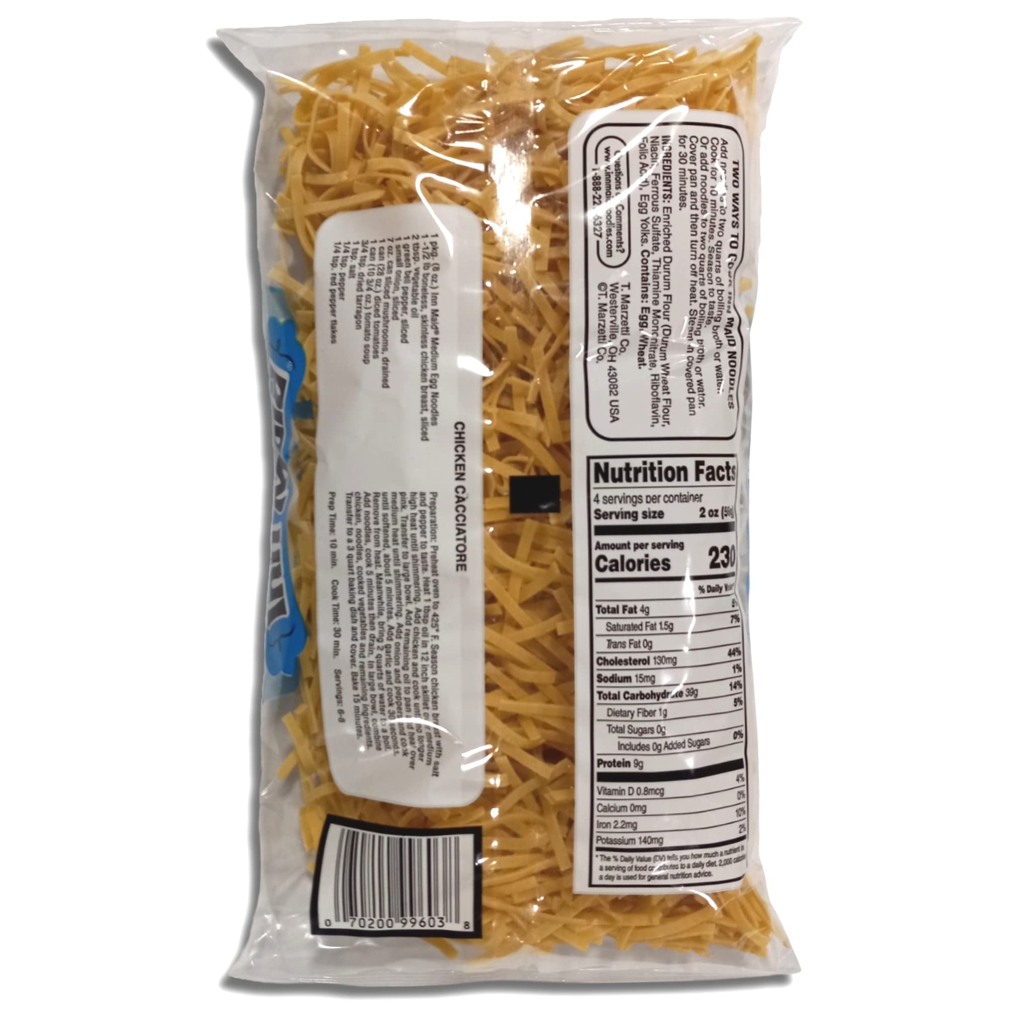 Medium Egg Noodles Value Pack   | 8 Ounce Bag | Pack of 6 4