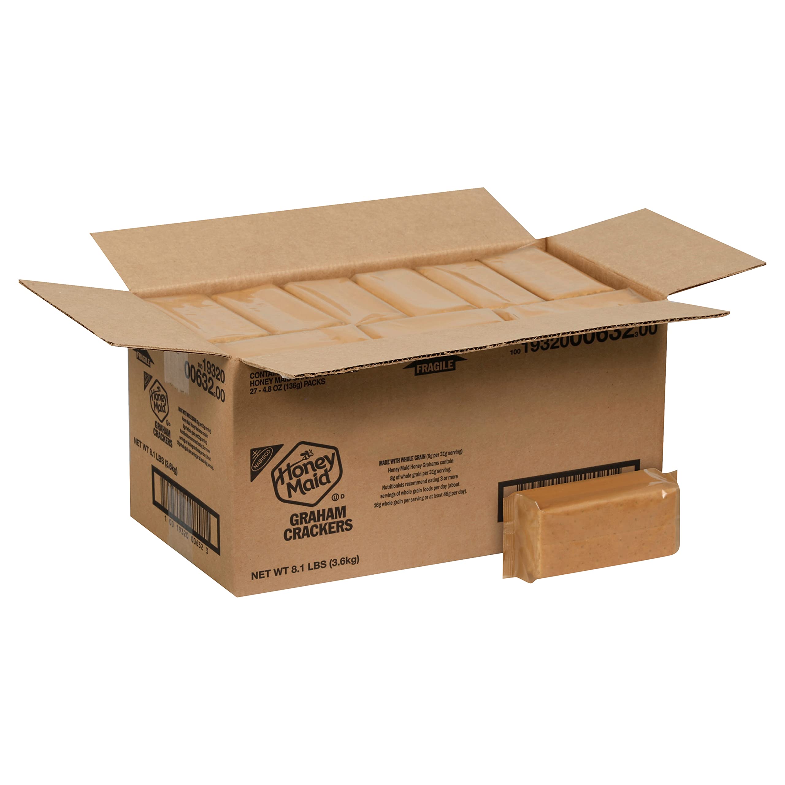 Honey Maid Graham Crackers, 4.8-Ounce Packages (Pack of 27) (PDK_00000001382) 2