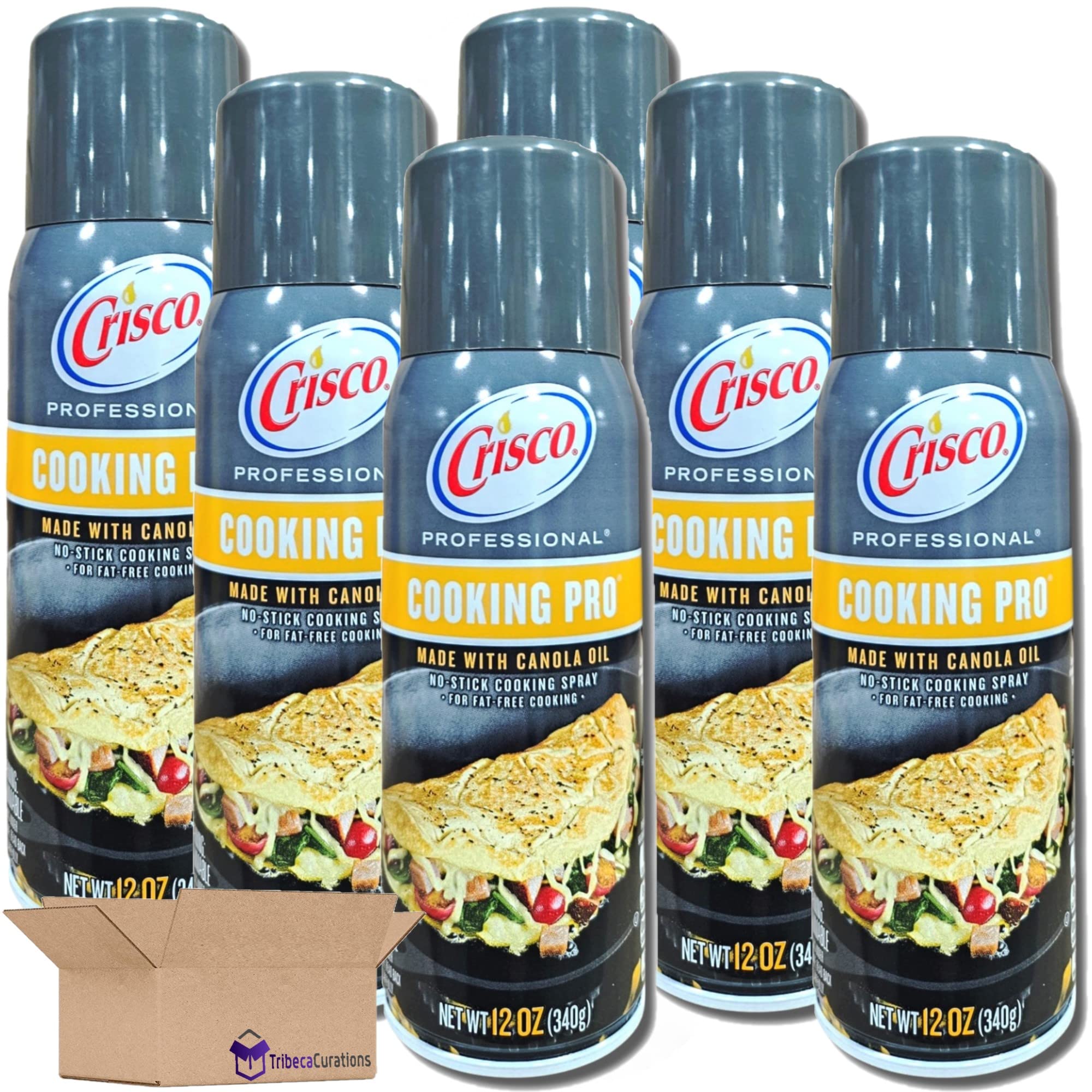 Pro No-Stick Fat Free Canola Oil Cooking Spray Value Pack   | 12 Ounce | Pack of 6 3