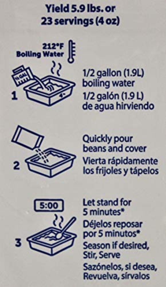 Santiago Traditional Refried Beans Smooth Beans Mix, Dehydrated 1.86 Pound Pouch 6