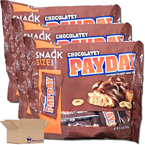 Snack Size Chocolate Covered Peanut Caramel Bar Value Pack   9.12 Ounce Bag | Pack of 3