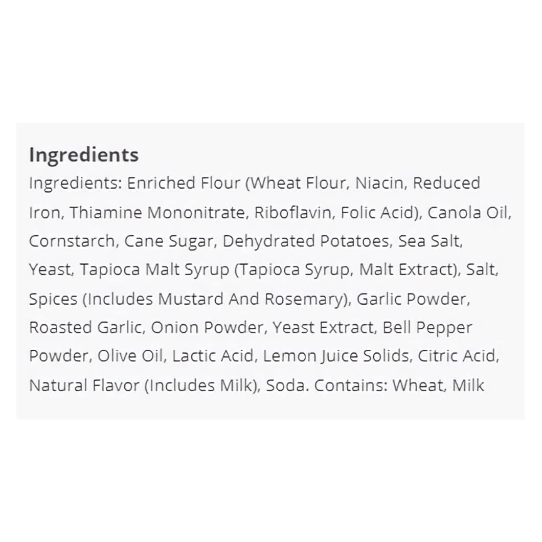 Garlic & Herb Pretzel Crisps Bites Value Pack   | 12 Ounce Share-Size Bag | Pack of 4 6