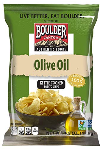 Boulder Chips Boulder Canyon Olive Oil Kettle Cooked Potato Chips, 1. 5 Ounce -- 55 per case.