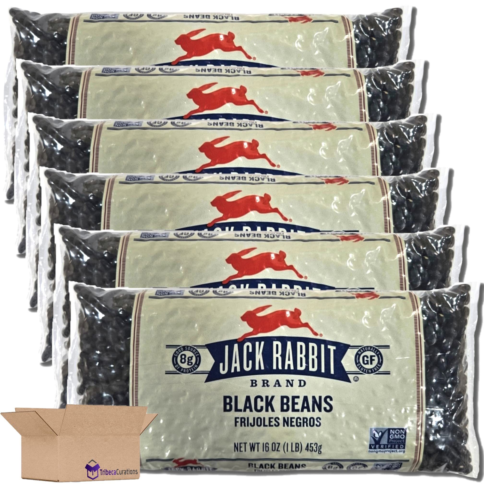 Jack Rabbit Black Beans Value Pack   | 16 Ounce Bag | Pack of 6 2