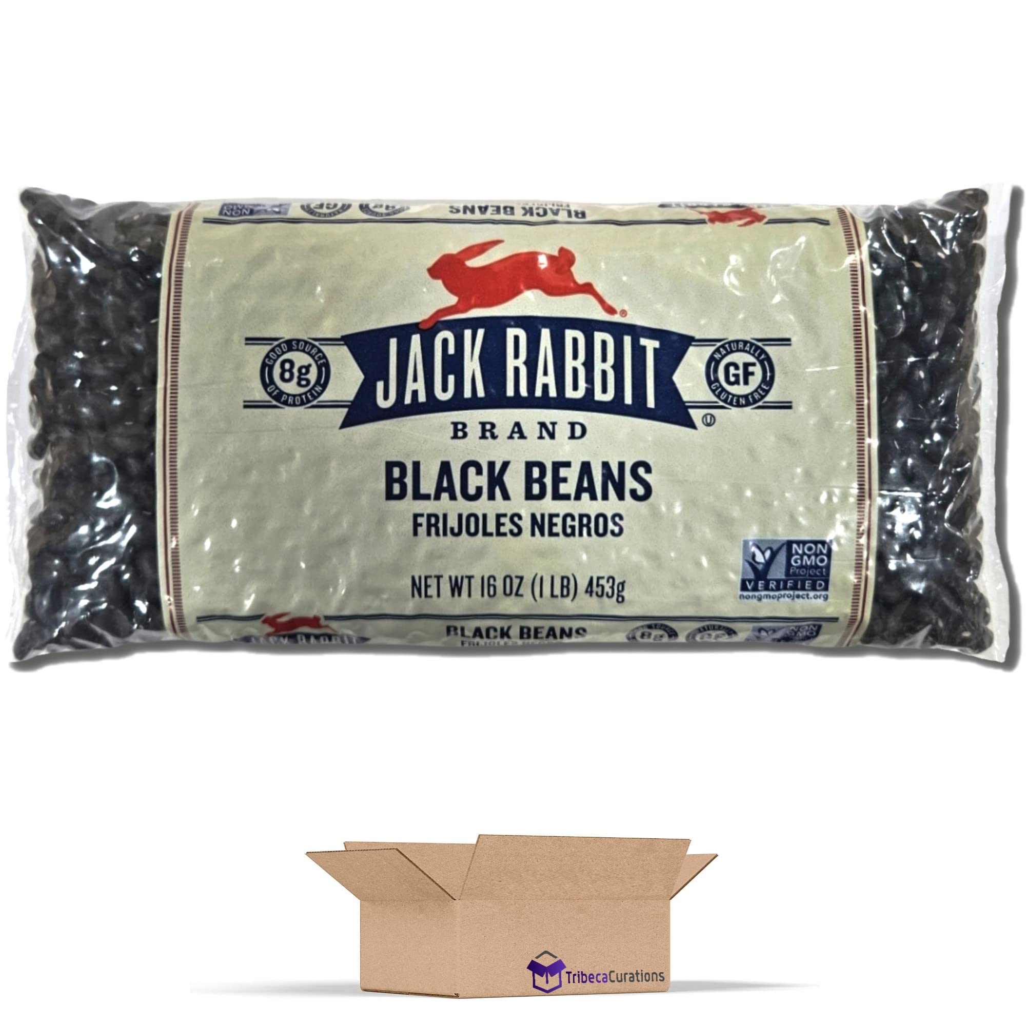 Jack Rabbit Black Beans Value Pack   | 16 Ounce Bag | Pack of 6 3