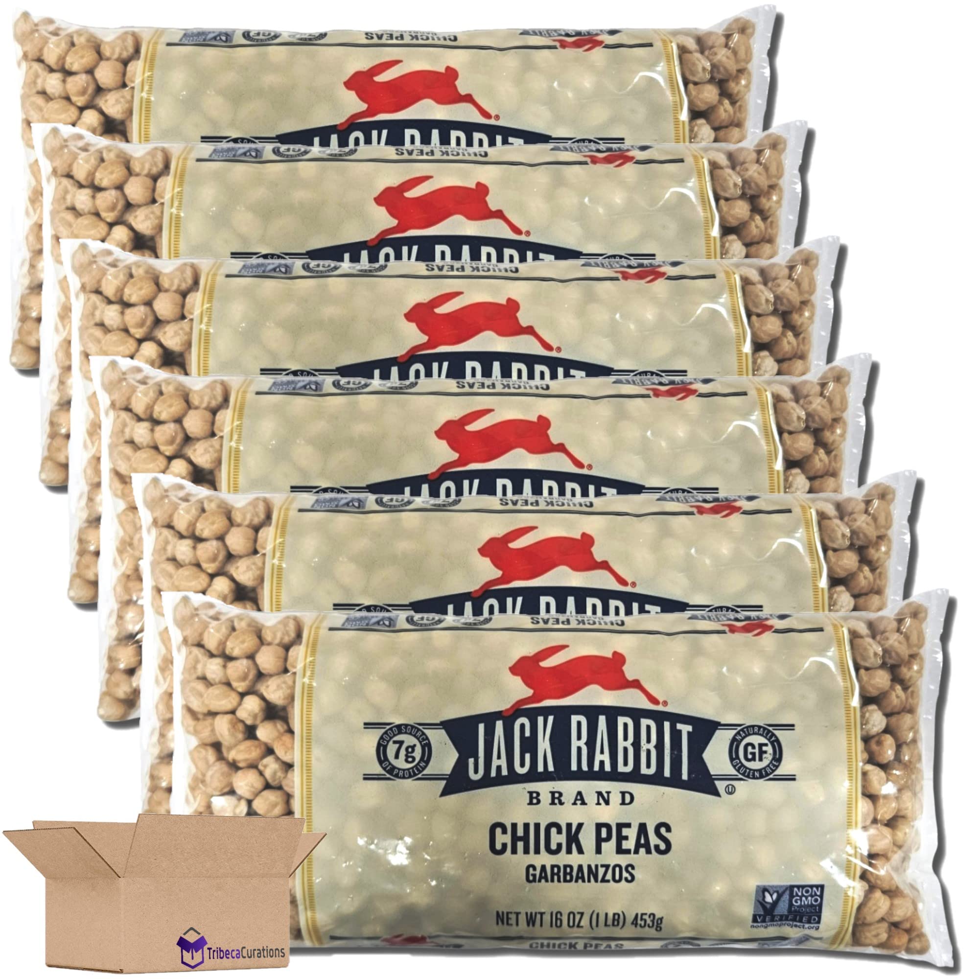 Jack Rabbit Chick Peas Value Pack   | 16 Ounce Bag | Pack of 6 2