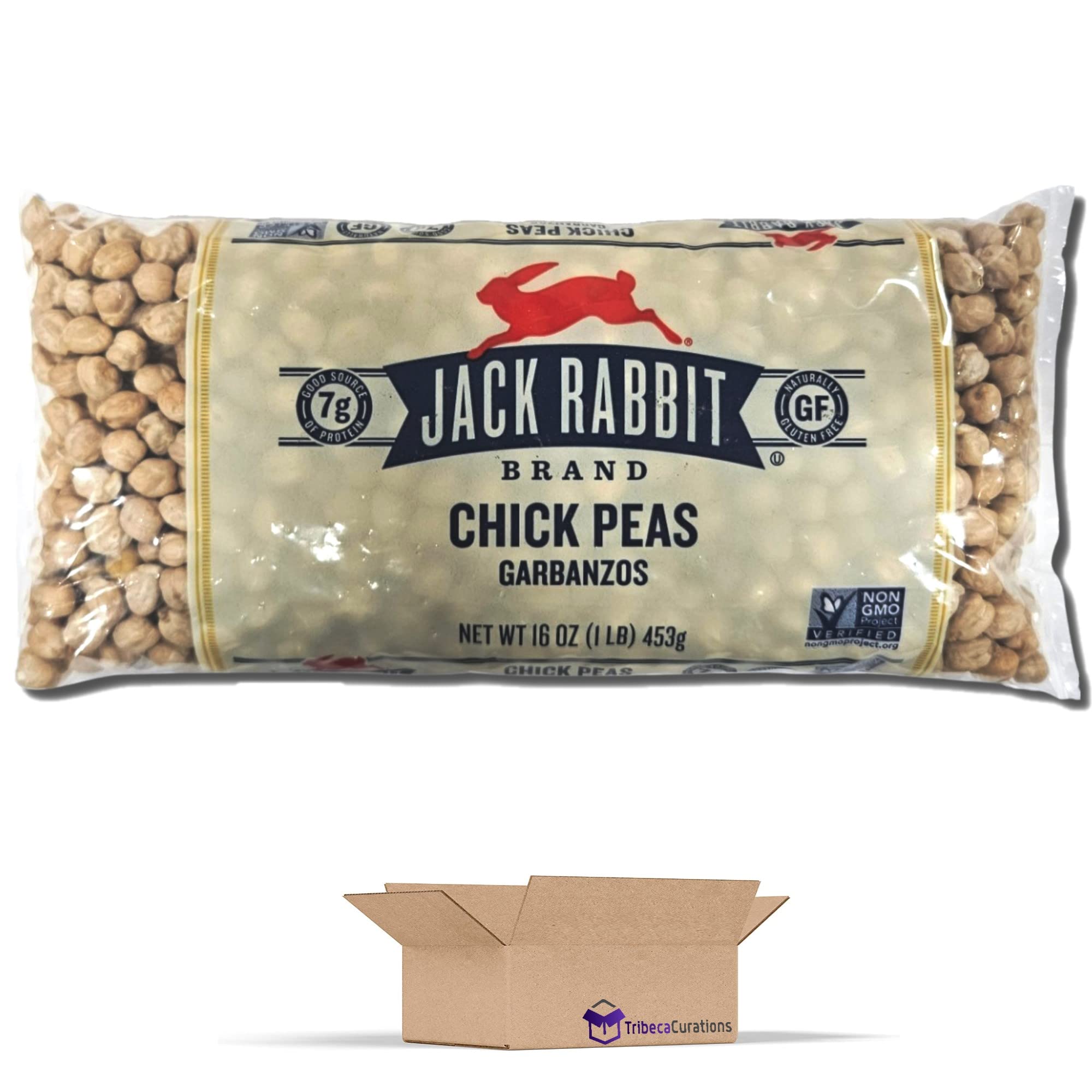 Jack Rabbit Chick Peas Value Pack   | 16 Ounce Bag | Pack of 6 3