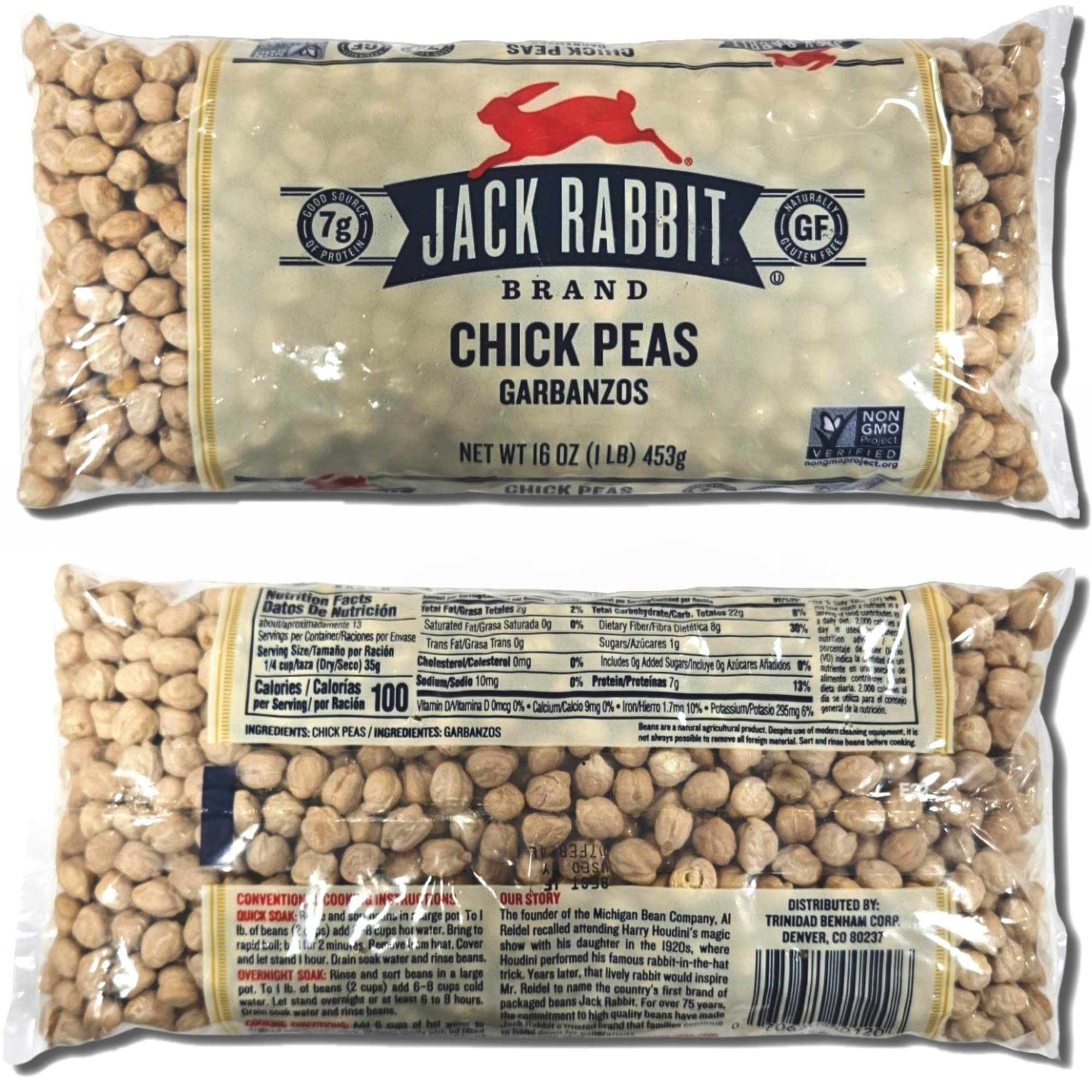 Jack Rabbit Chick Peas Value Pack   | 16 Ounce Bag | Pack of 6 5