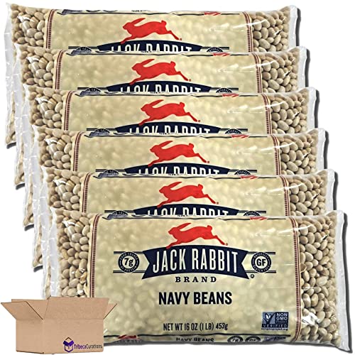 Jack Rabbit Navy Beans Value Pack   | 16 Ounce Bag | Pack of 6