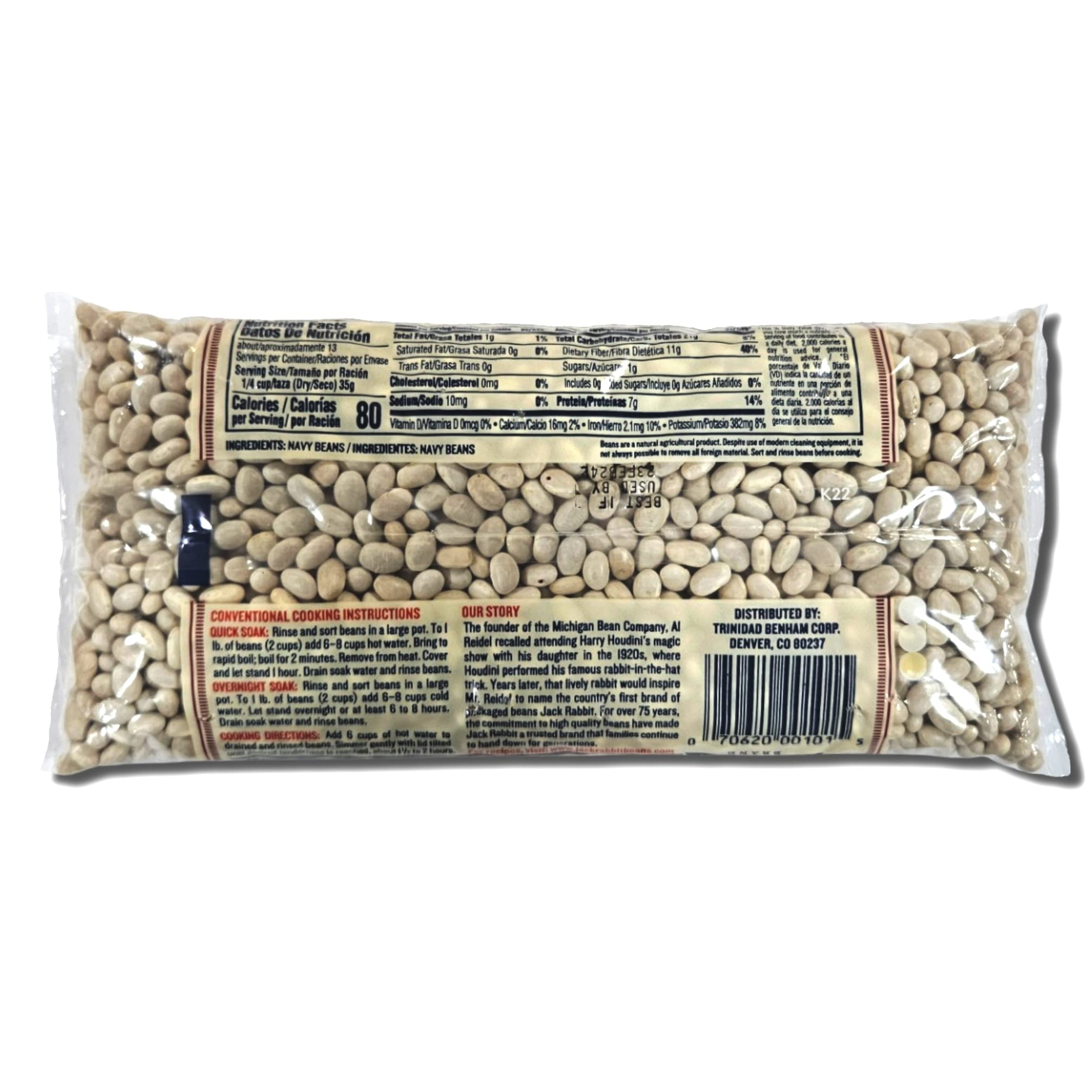 Jack Rabbit Navy Beans Value Pack   | 16 Ounce Bag | Pack of 6 4
