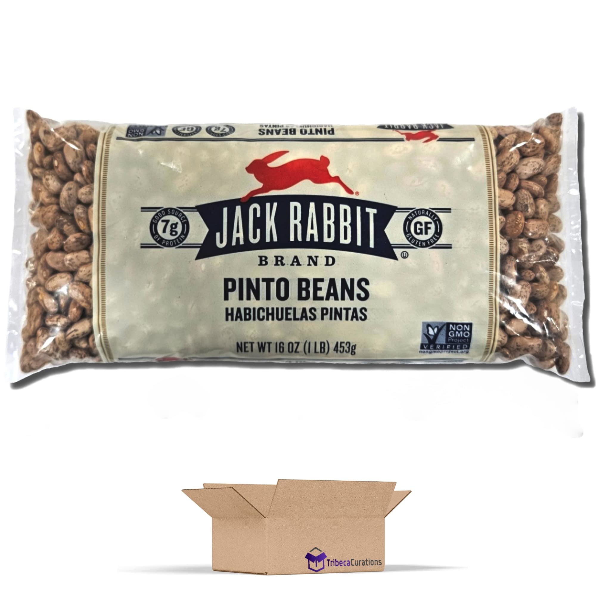 Jack Rabbit Pinto Beans, 16 Oz | Pack of 6 3