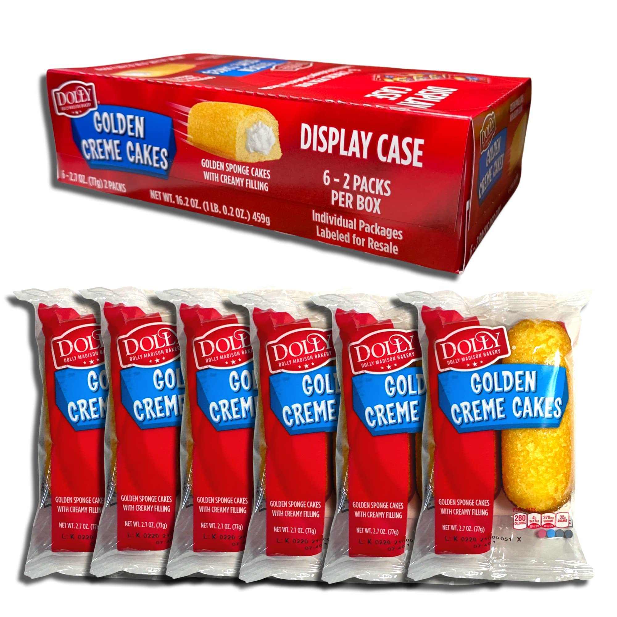 Dolly Golden Cream Cakes Value Pack   | 12 Individual Packs of 2 (24 Total Cakes) 3