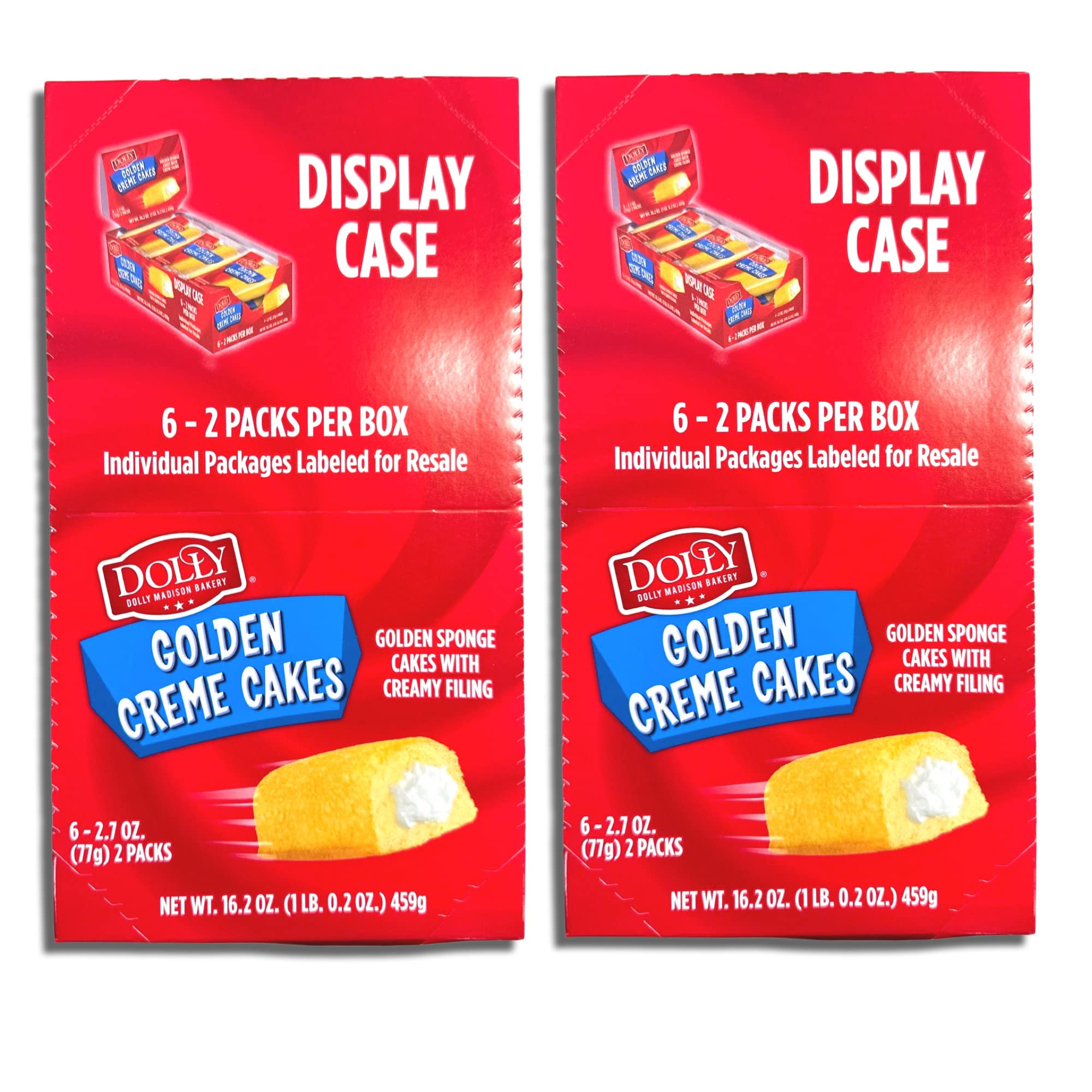 Dolly Golden Cream Cakes Value Pack   | 12 Individual Packs of 2 (24 Total Cakes) 4