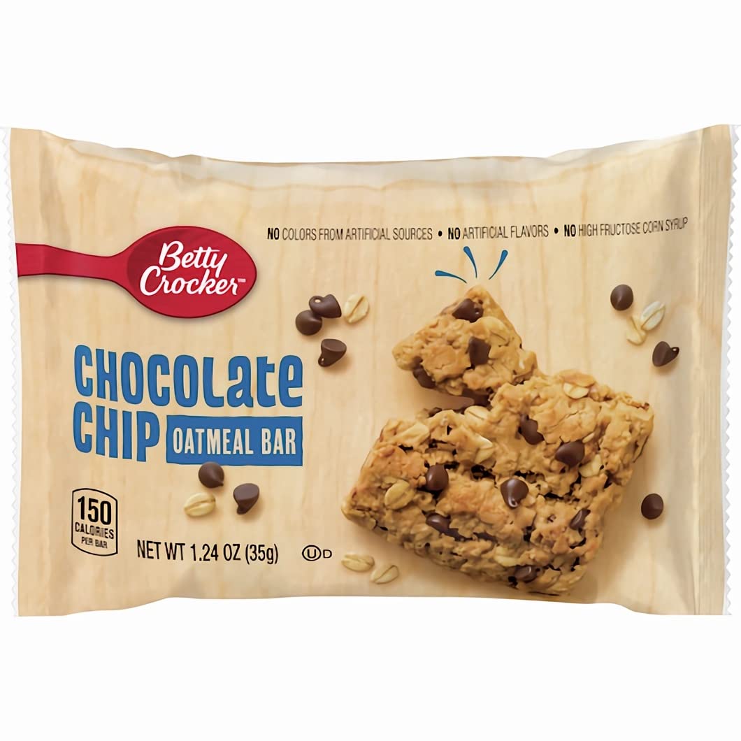 Betty Crocker School Chocolate Chip Oatmeal Bar Value Pack 1.24 Oz | Pack of 24 2