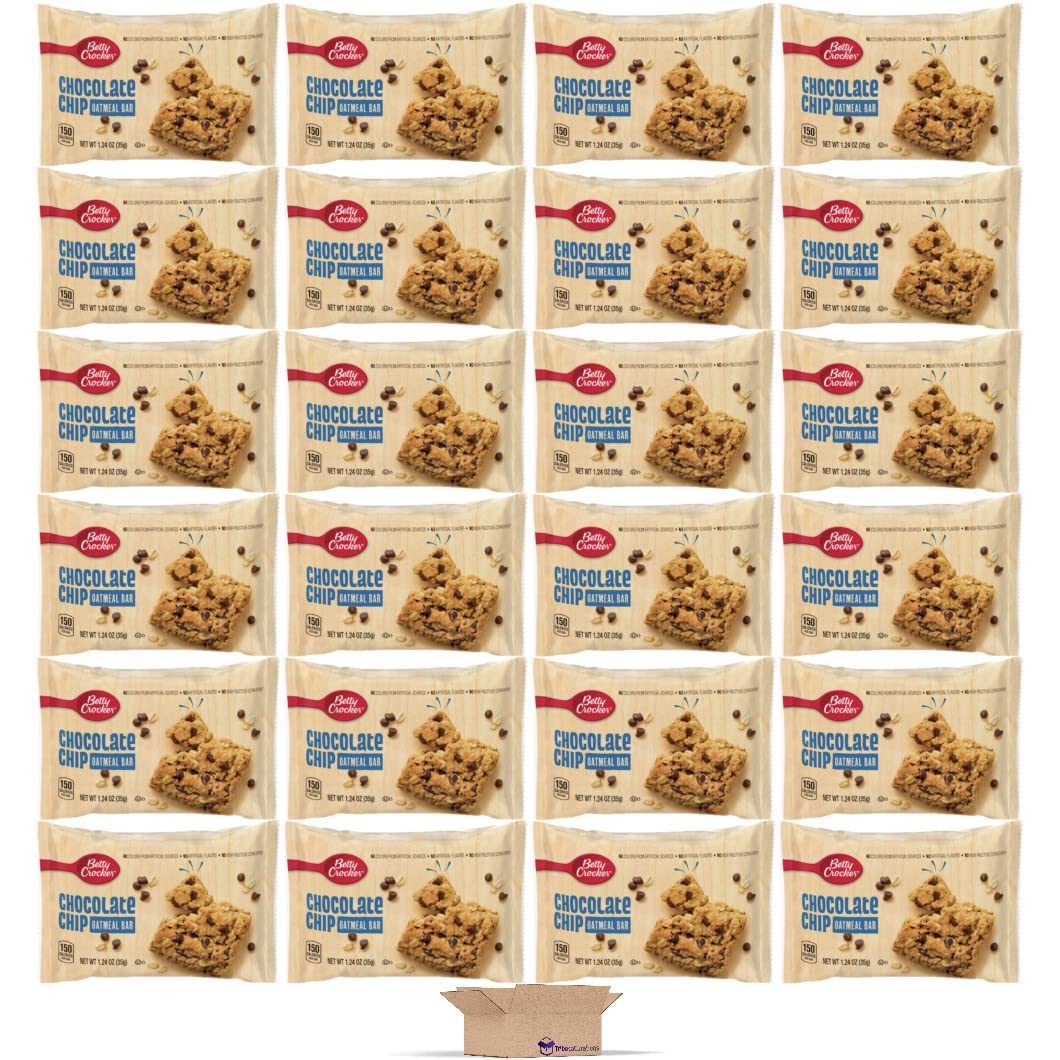 Betty Crocker School Chocolate Chip Oatmeal Bar Value Pack 1.24 Oz | Pack of 24 3