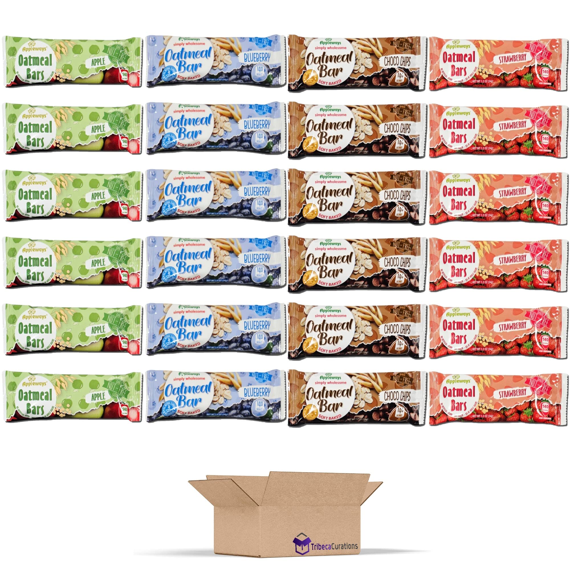 Appleways Oatmeal Bar Value Pack | 1.2 Ounce | Pack of 24 (Variety Pack) 4