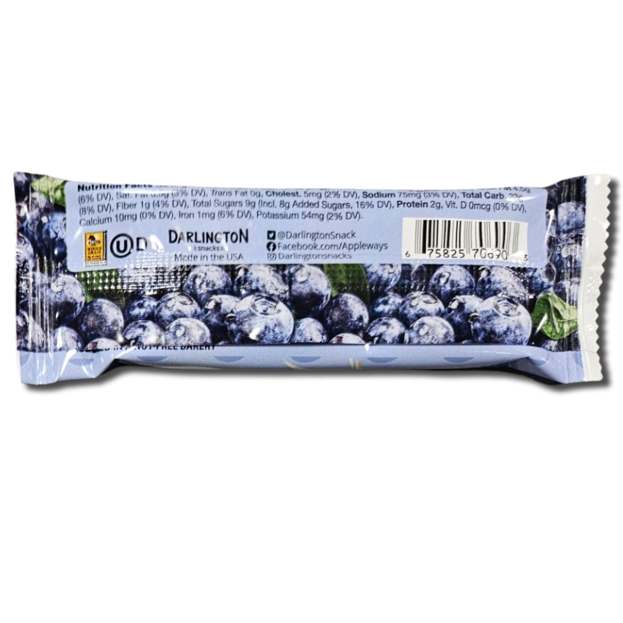Appleways Blueberry Oatmeal Bar School Snacks | 1.2 Ounce | Pack of 24 4