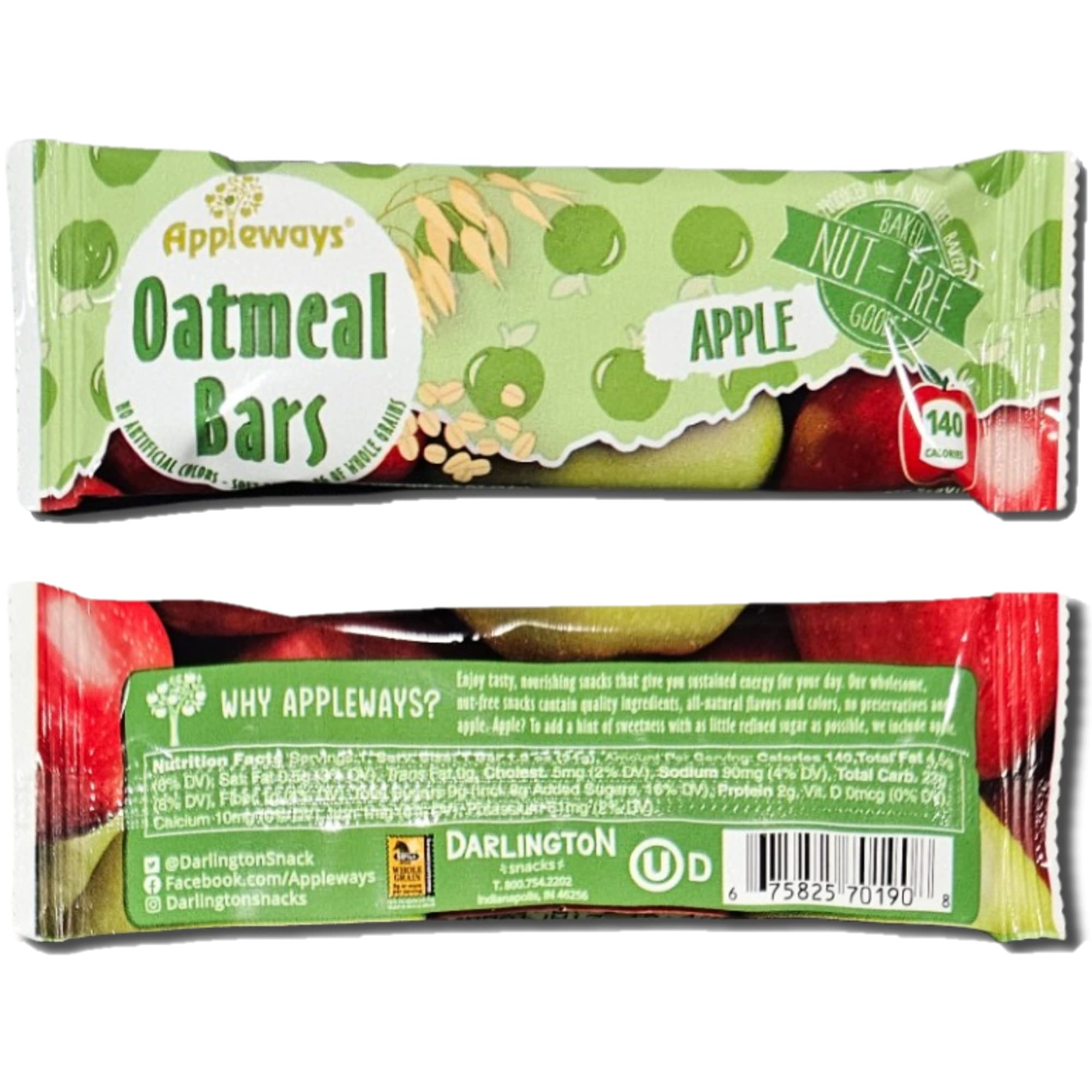 Appleways Apple Oatmeal Bar Value Pack | 1.2 Ounce | Pack of 24 5