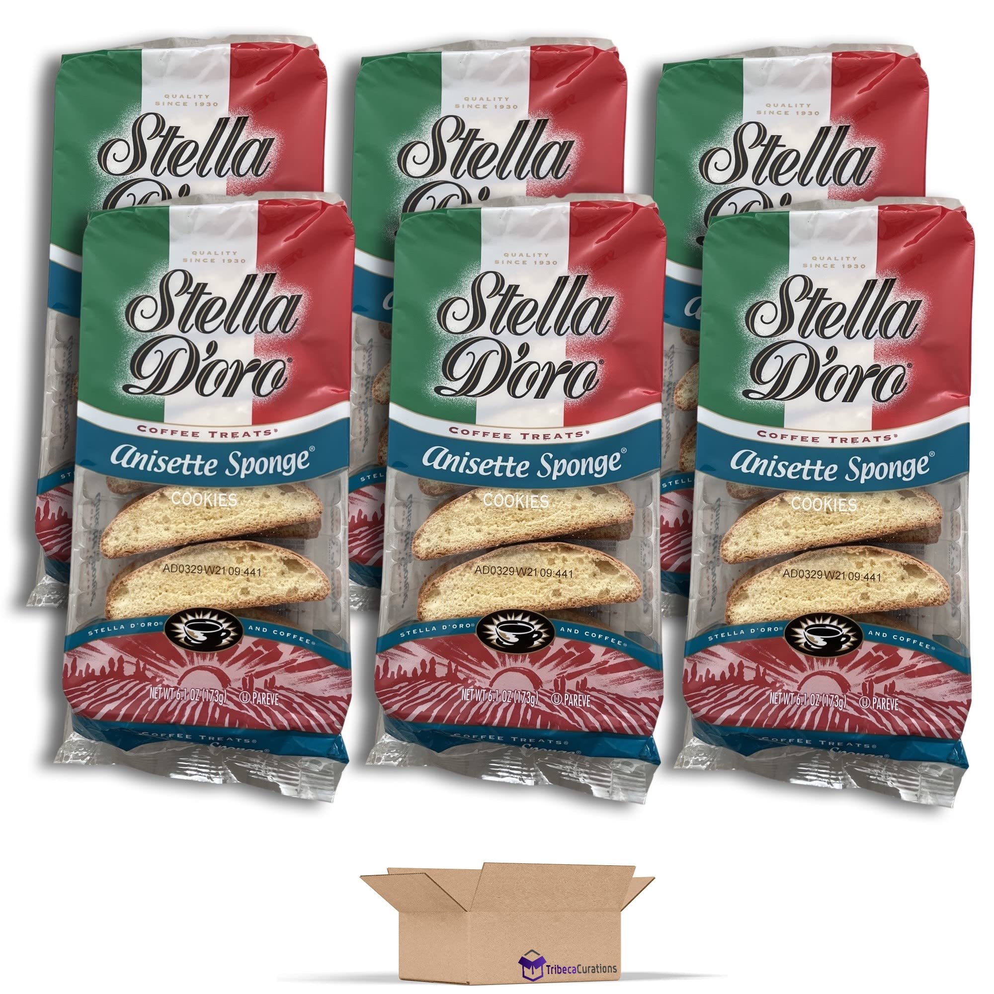 Stella D'oro Anisette Sponge Cookie Value Pack | 6.1 Ounce | Pack of 6 2