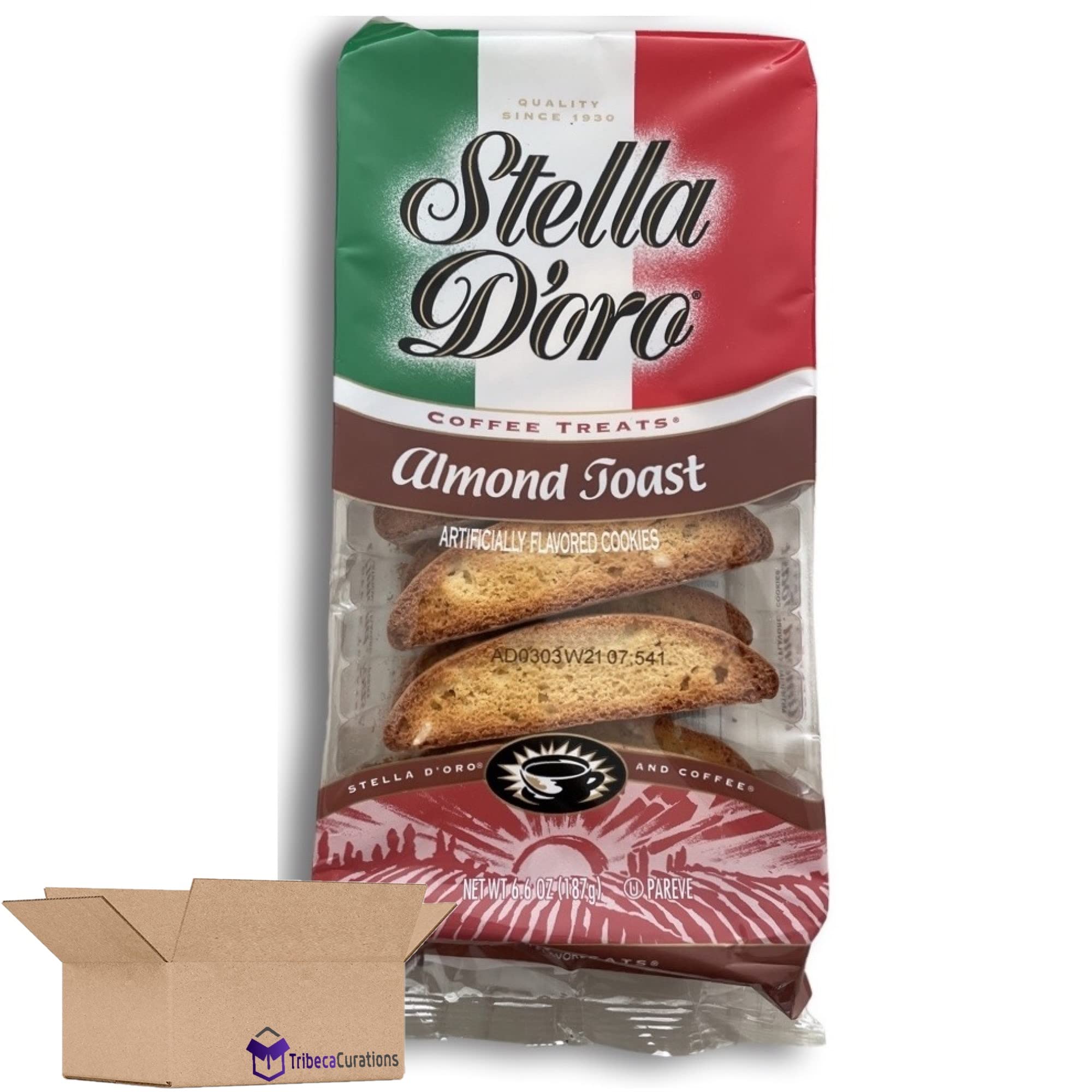 Stella D'oro Almond Toast Cookie Value Pack | 6.6 Ounce | Pack of 6 3