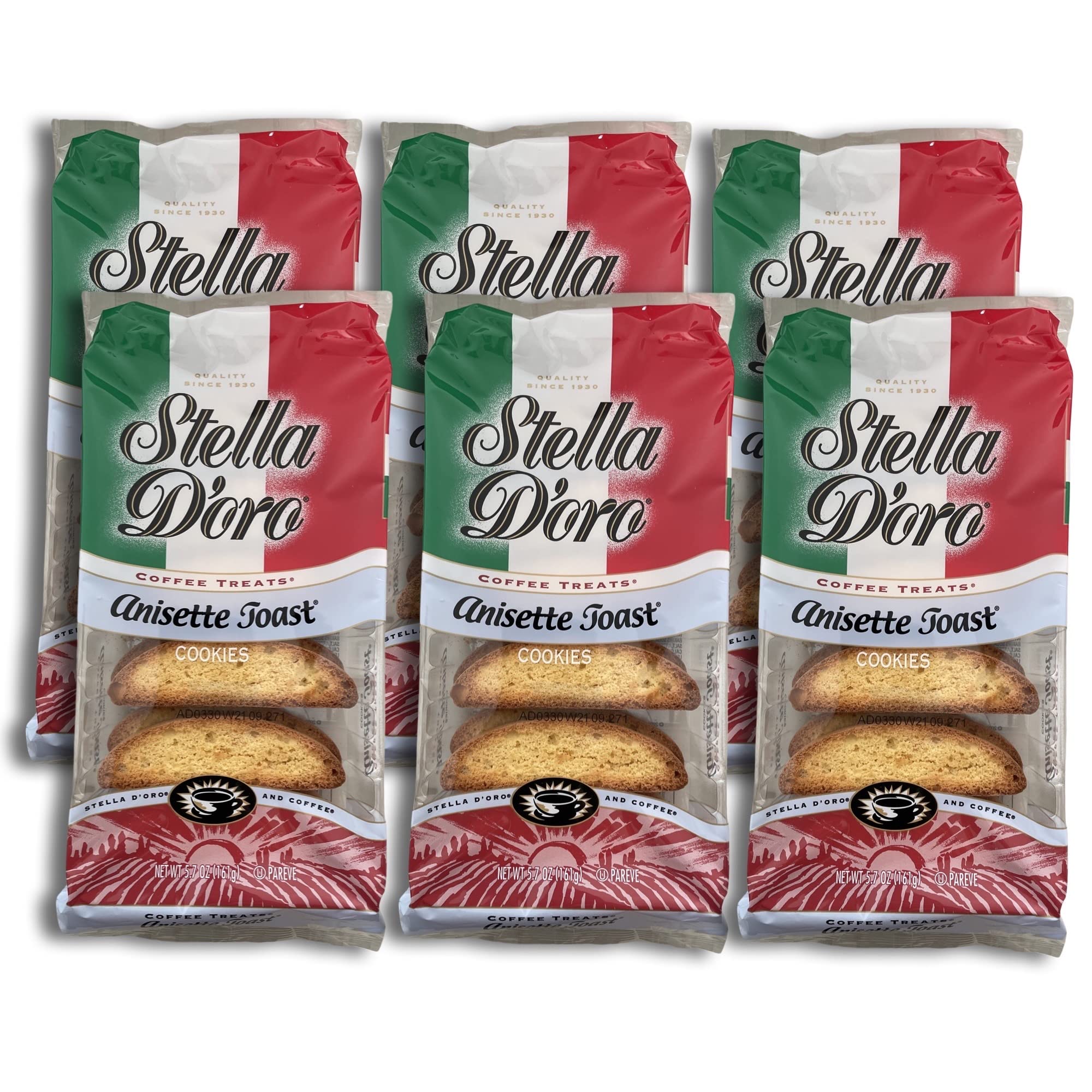 Stella D'oro Anisette Toast Cookie Value Pack | 5.7 Ounce | Pack of 6