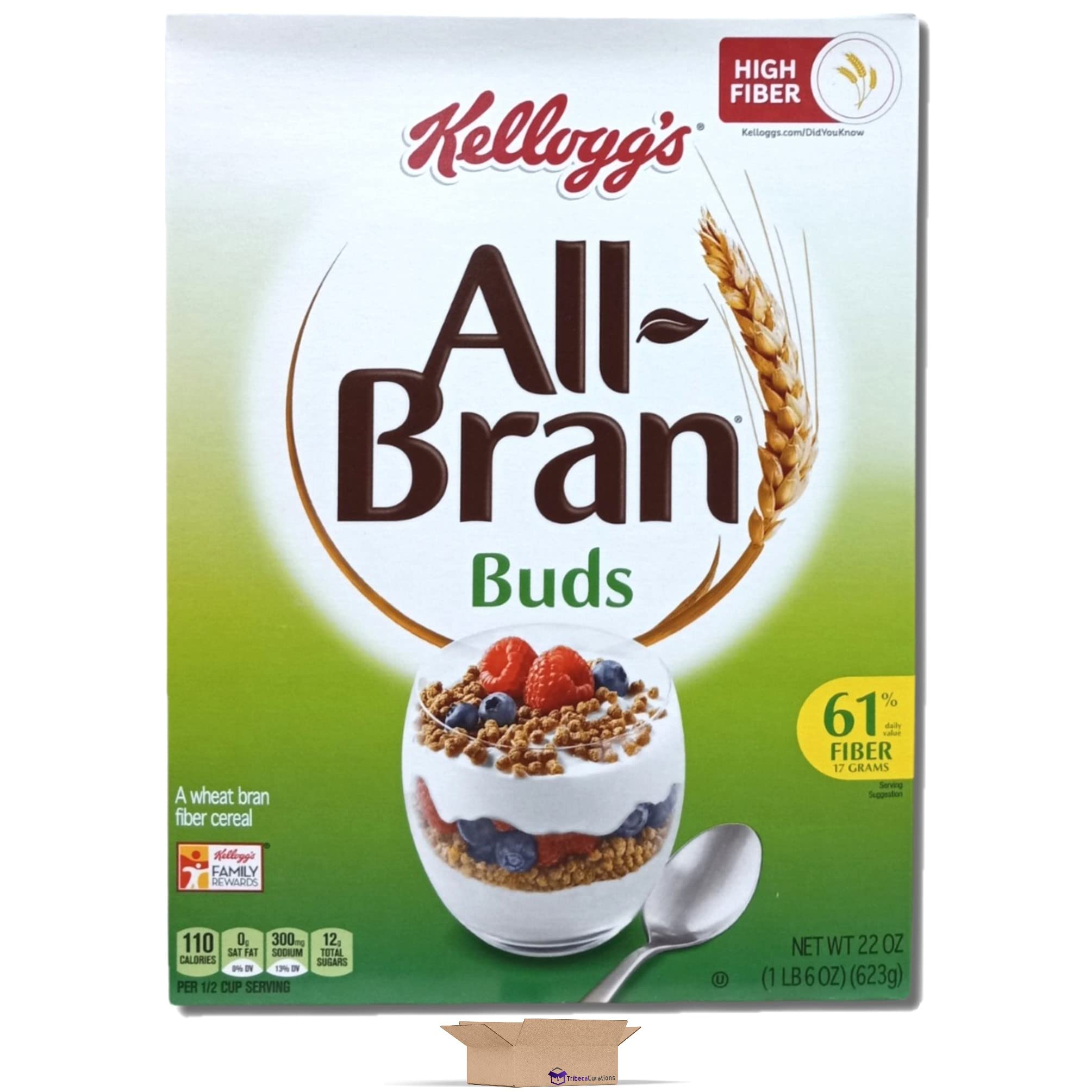 High Fiber Bran Buds Cereal Value Pack | 22 Ounce Box | Pack of 4 3