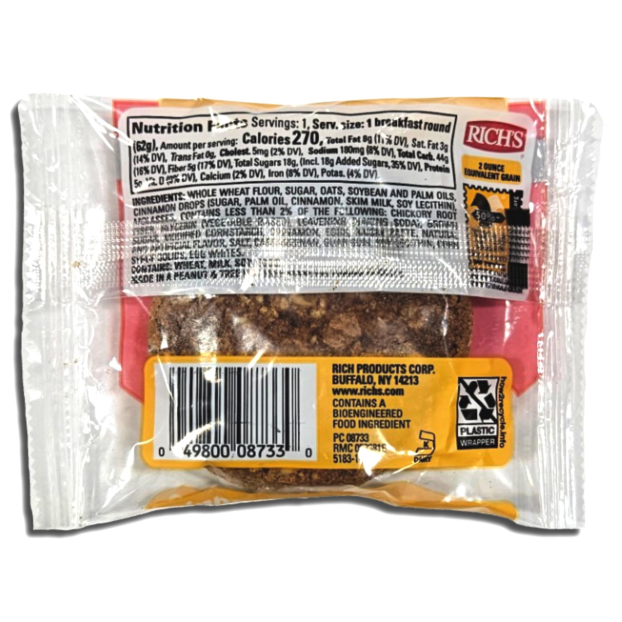 Rich's Individually Wrapped School Round Cinnamon Granola Breakfast Rounds, 12 Pack 4