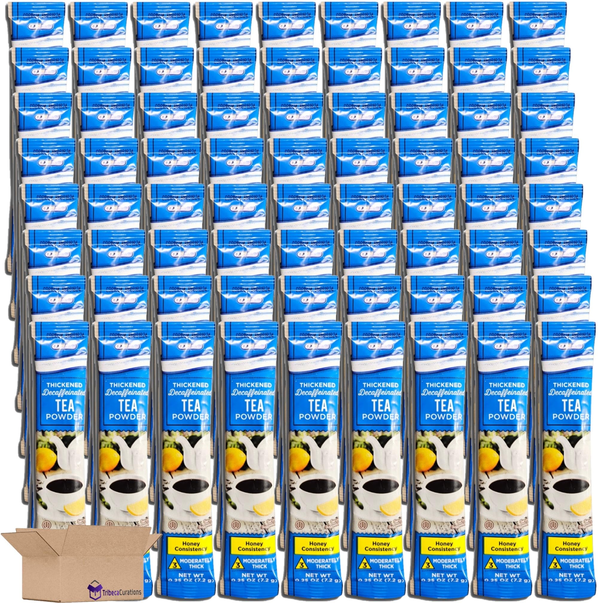 Thickened Decaffeinated Tea Powder | Honey Consistency (#3 Moderately Thick) | .25 Ounce Stick | Pack of 72 2