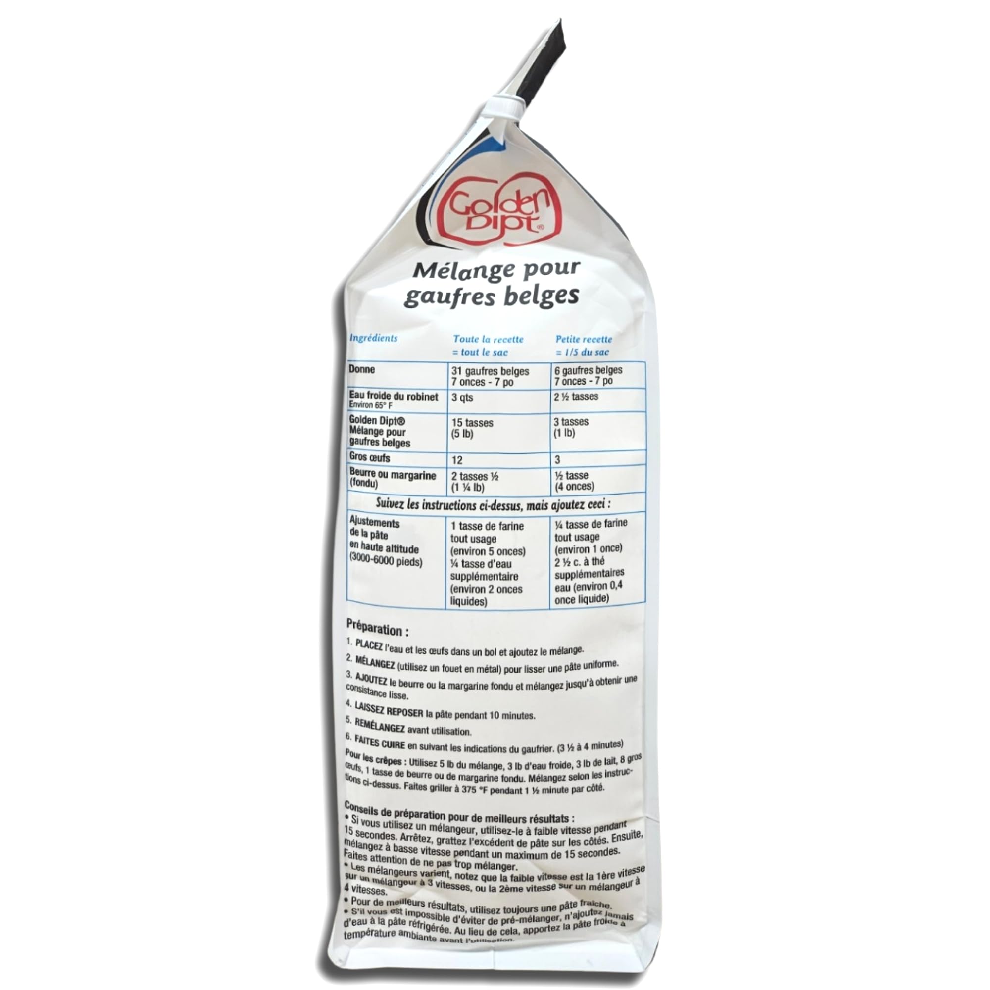 Golden Dip Belgian Waffle Mix | 5 Pound Bulk Bag 5