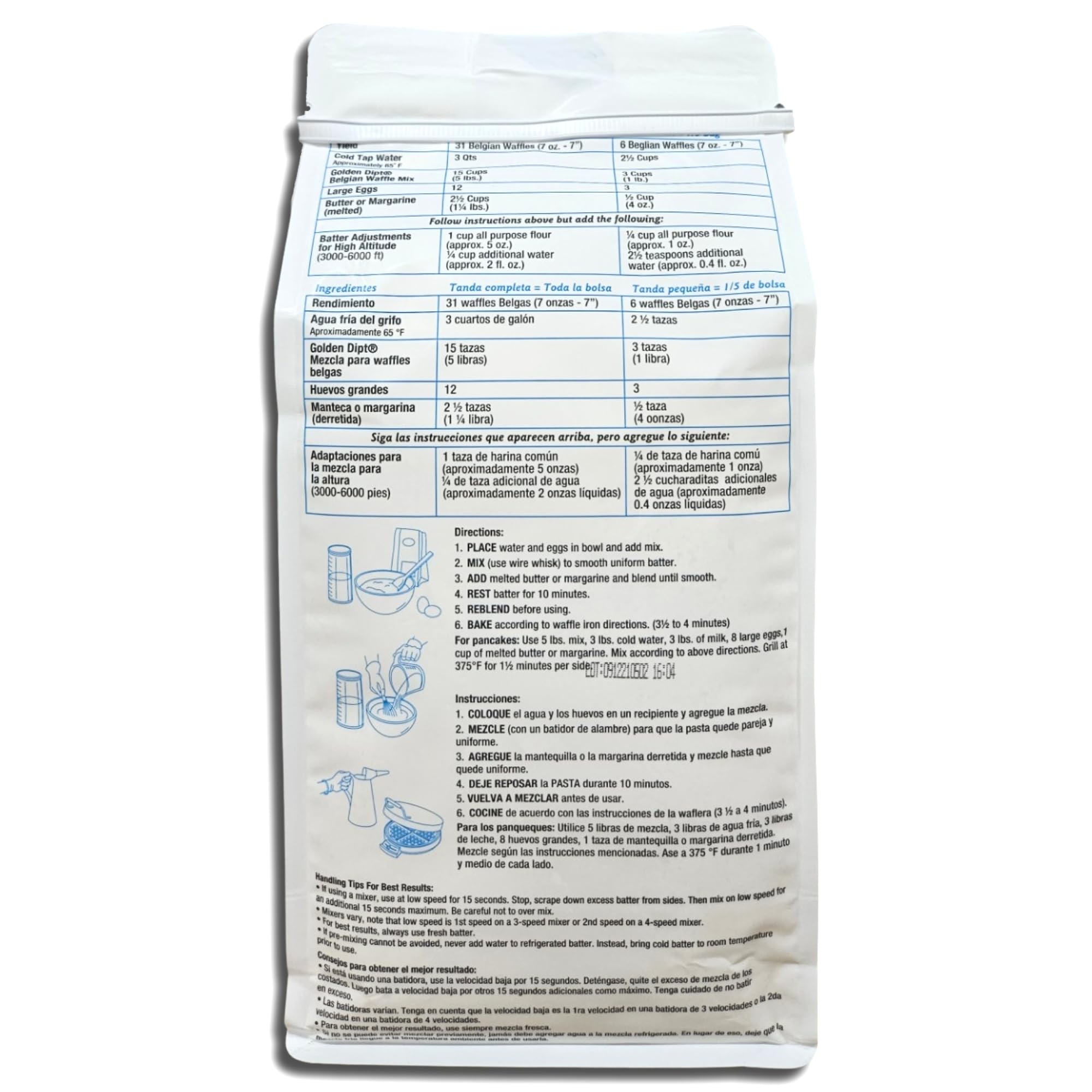 Golden Dip Belgian Waffle Mix | 5 Pound Bulk Bag 6