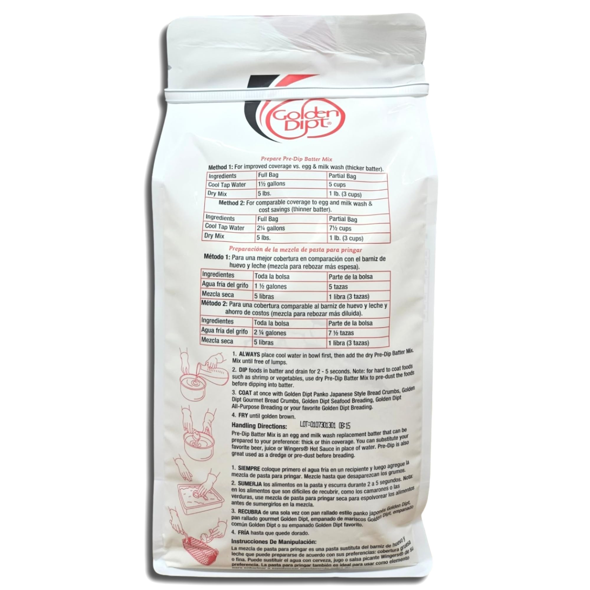 Golden Dip Pre-Dip Batter Mix | 5 Pound Bulk Bag 6