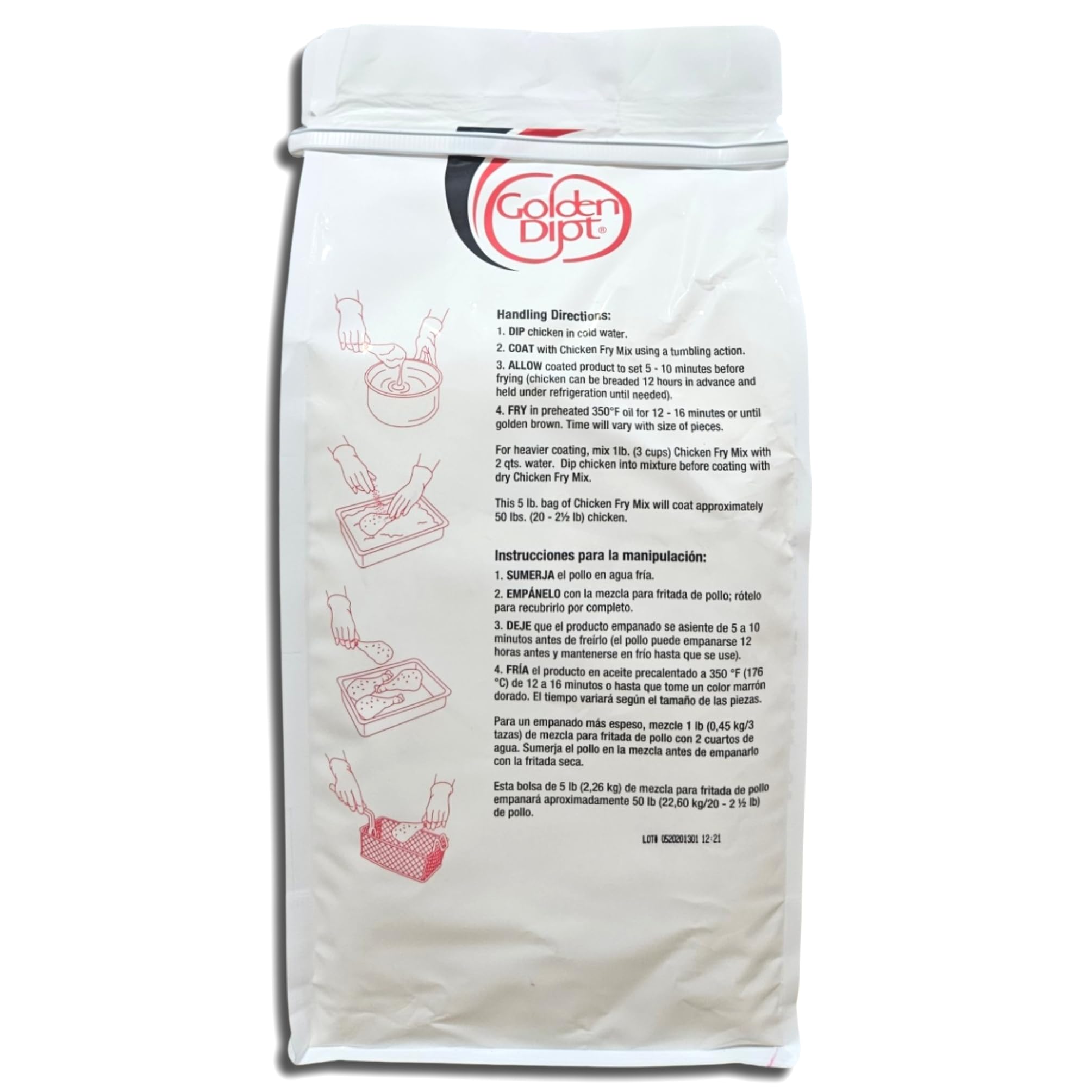 Golden Dip Chicken Fry Mix | 5 Pound Bulk Bag 6