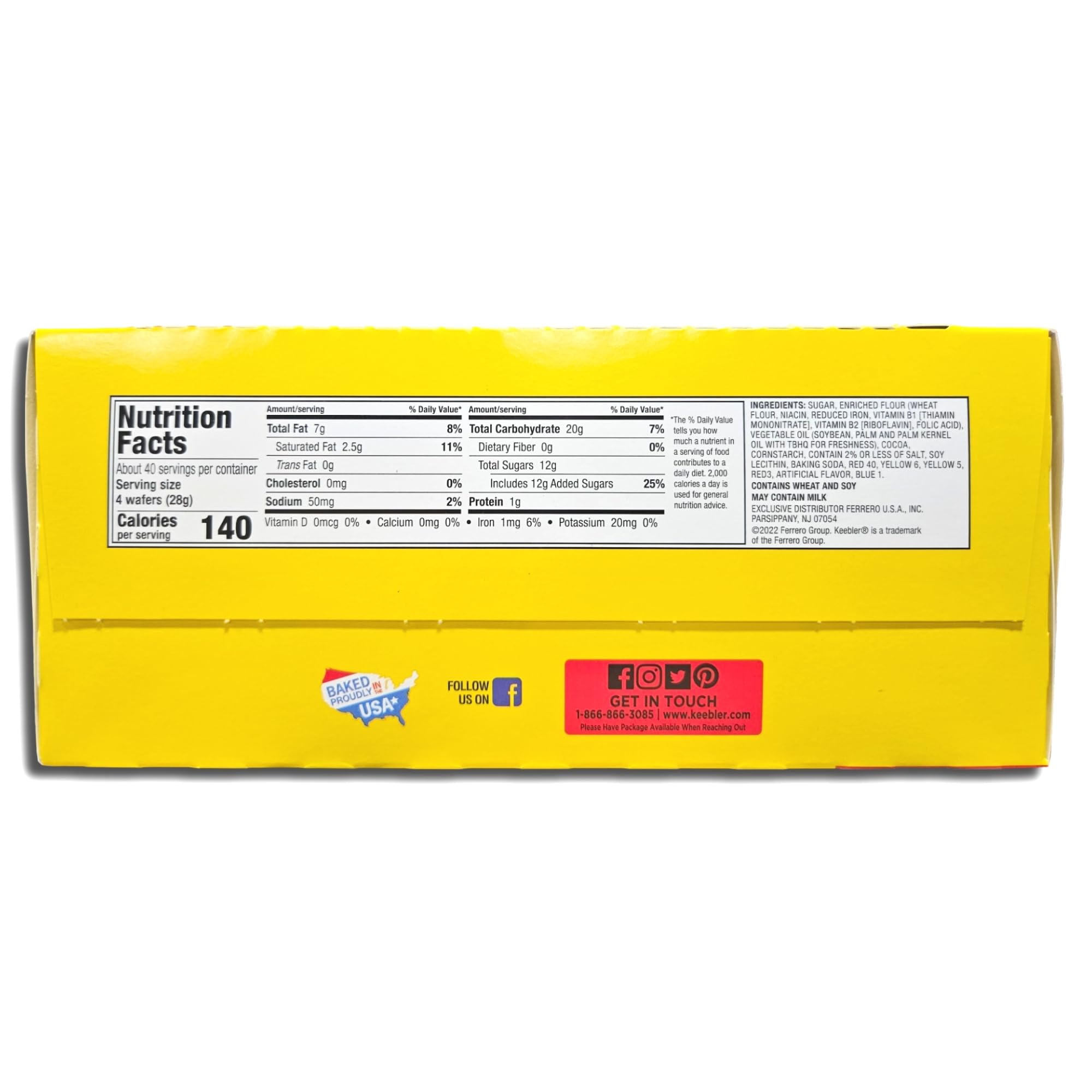 King Size Sugar Wafer Variety Pack | Chocolate, Strawberry, & Vanilla | 4.4 Ounce | Pack of 27 4