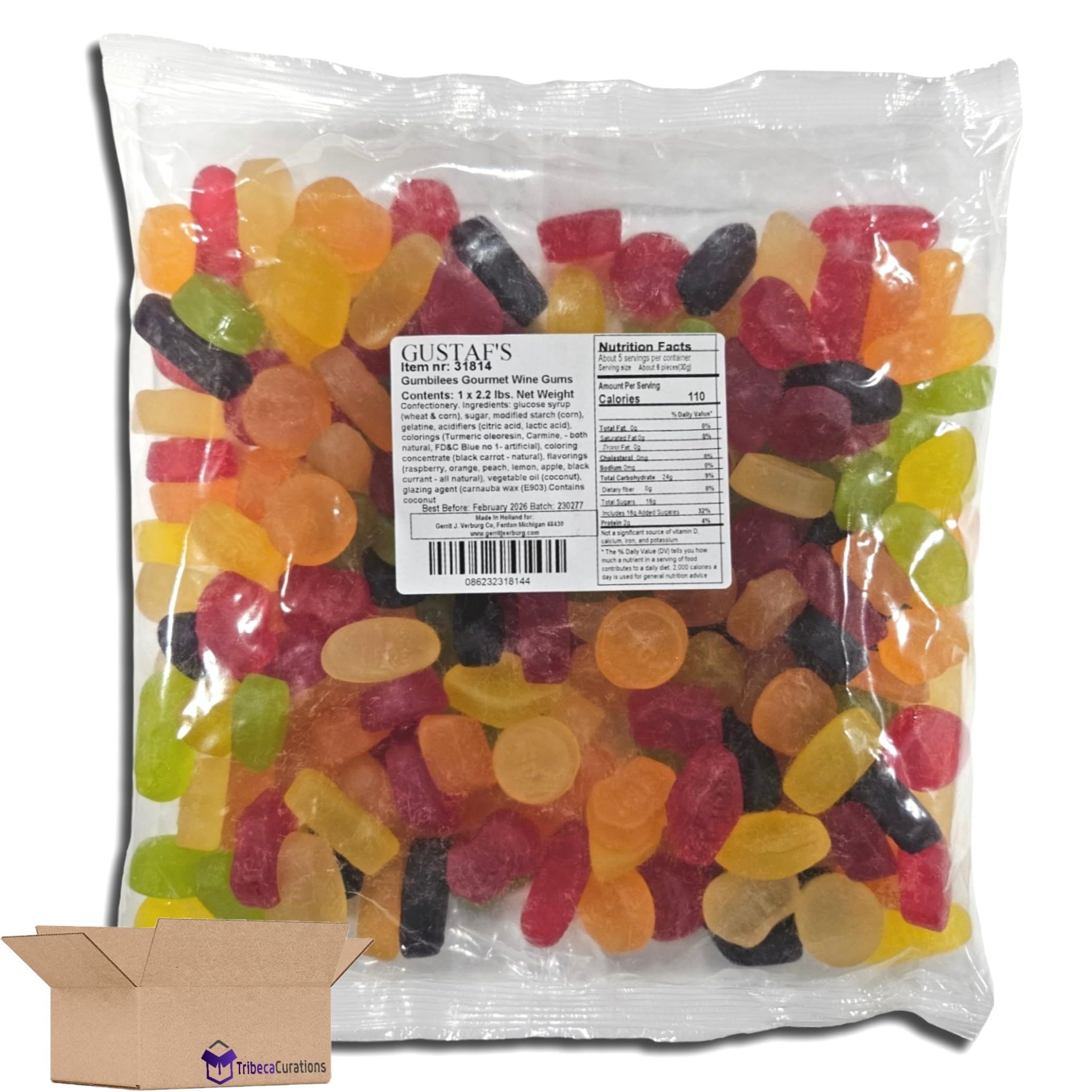 Gustaf's Wine Gums Gummy Candy Value Pack   | 2.2 Pound Bulk Bag | Pack of 3 (6.6 Pounds Total) 3