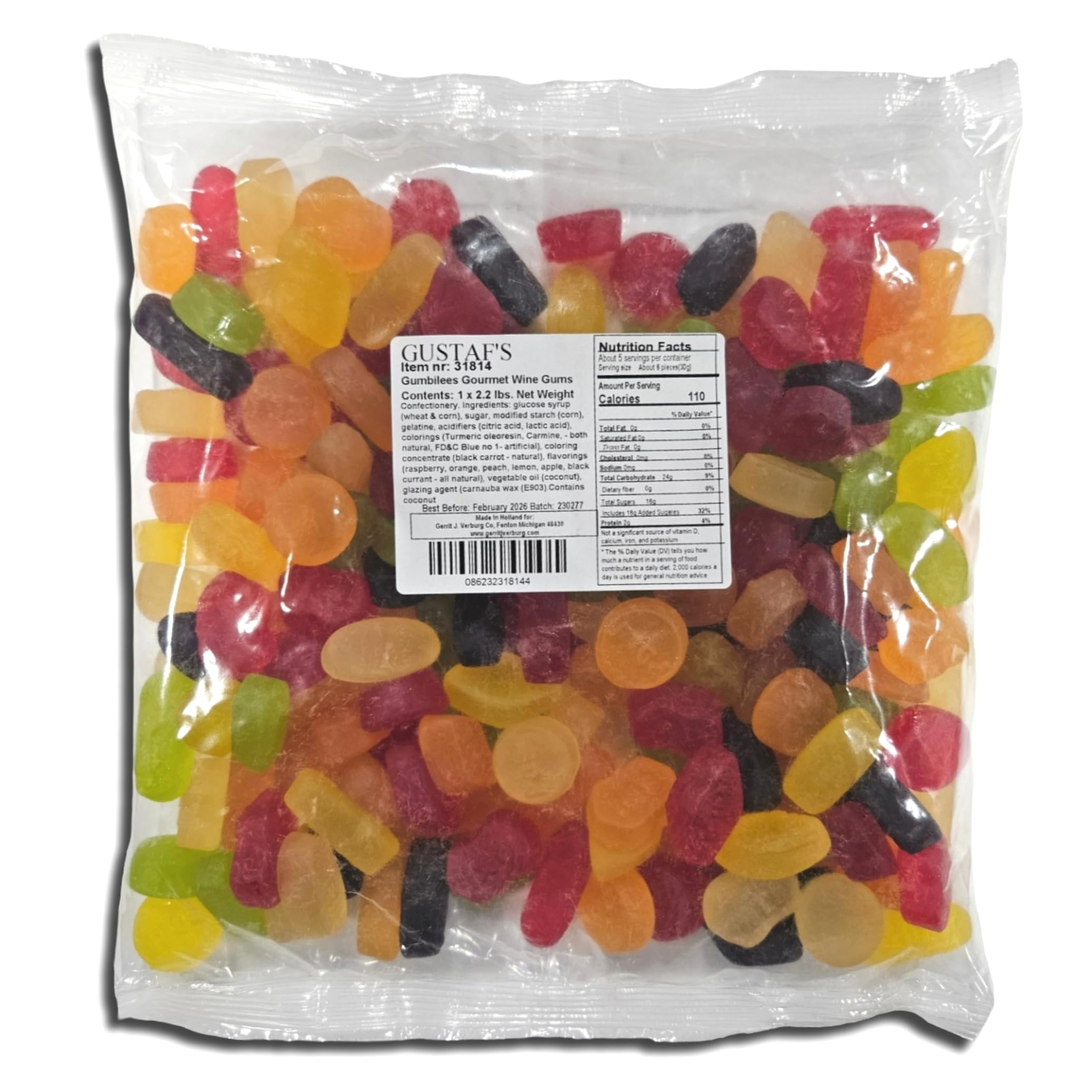 Gustaf's Wine Gums Gummy Candy Value Pack   | 2.2 Pound Bulk Bag | Pack of 3 (6.6 Pounds Total) 6