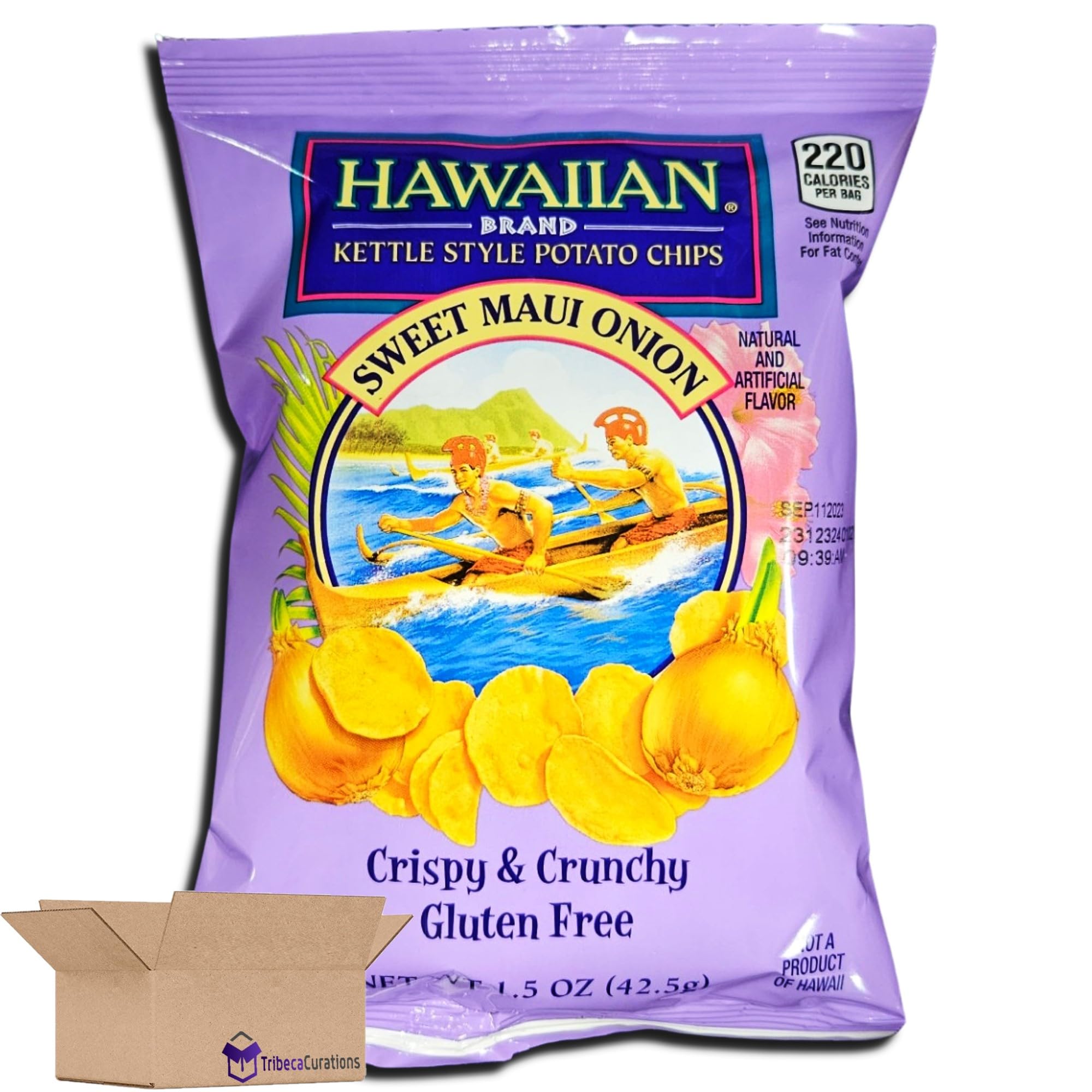 Hawaiian Kettle Style Potato Chips Value Pack | Sweet Maui Onion   1.5 Ounce Bag | Pack of 24 3