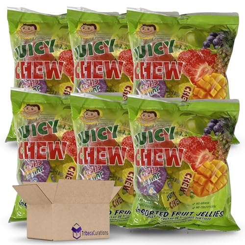 Juicy Chew Assorted Fruit Jellies Value Pack| 8 Count Bag | Pack of 6 (48 Total Cups)