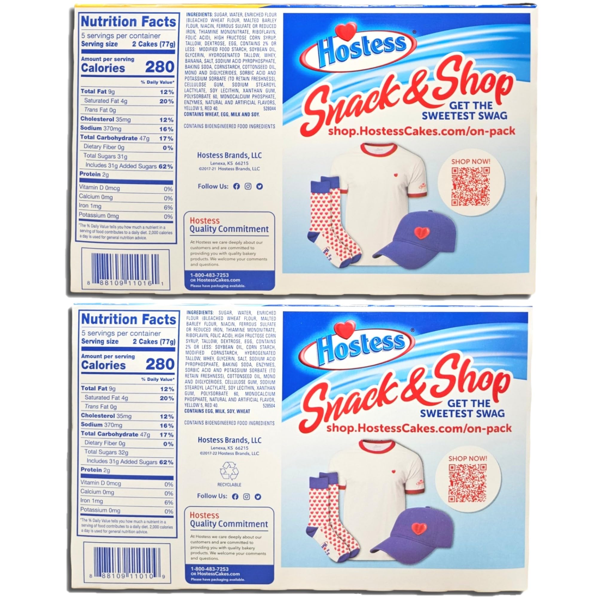 Hostess Banana & Original Twinkies Bulk Combo Pack   | 10 Count Box | Pack of 10 (100 Total 4