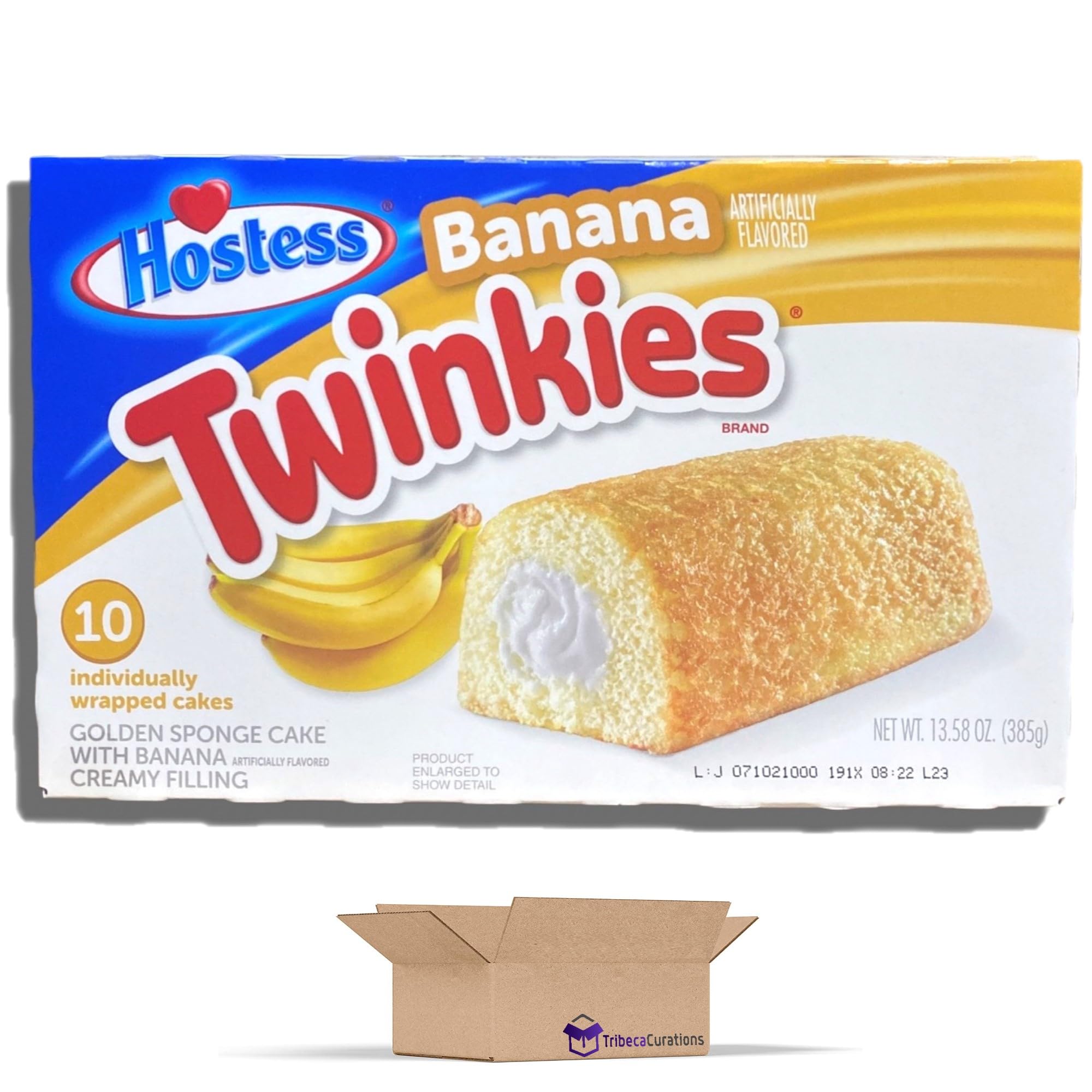 Hostess Banana & Original Twinkies Bulk Combo Pack   | 10 Count Box | Pack of 10 (100 Total 5