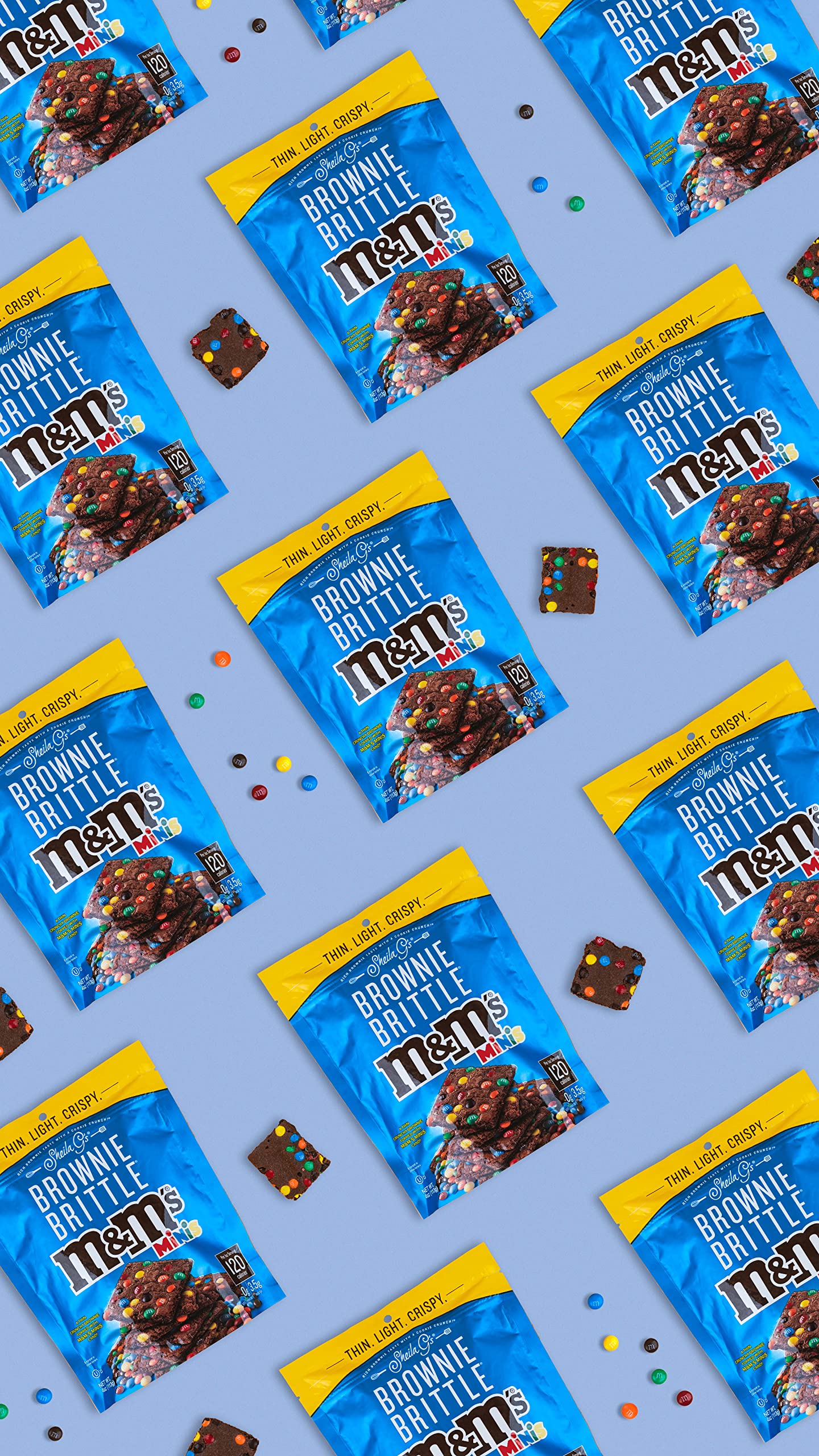 Brownie Brittle Sheila G's M&M Sweet Chocolate Crispy Snack-Rich Brownie Taste with a Cookie Crunch- 4 Oz Bag,(Pack of 6) 3