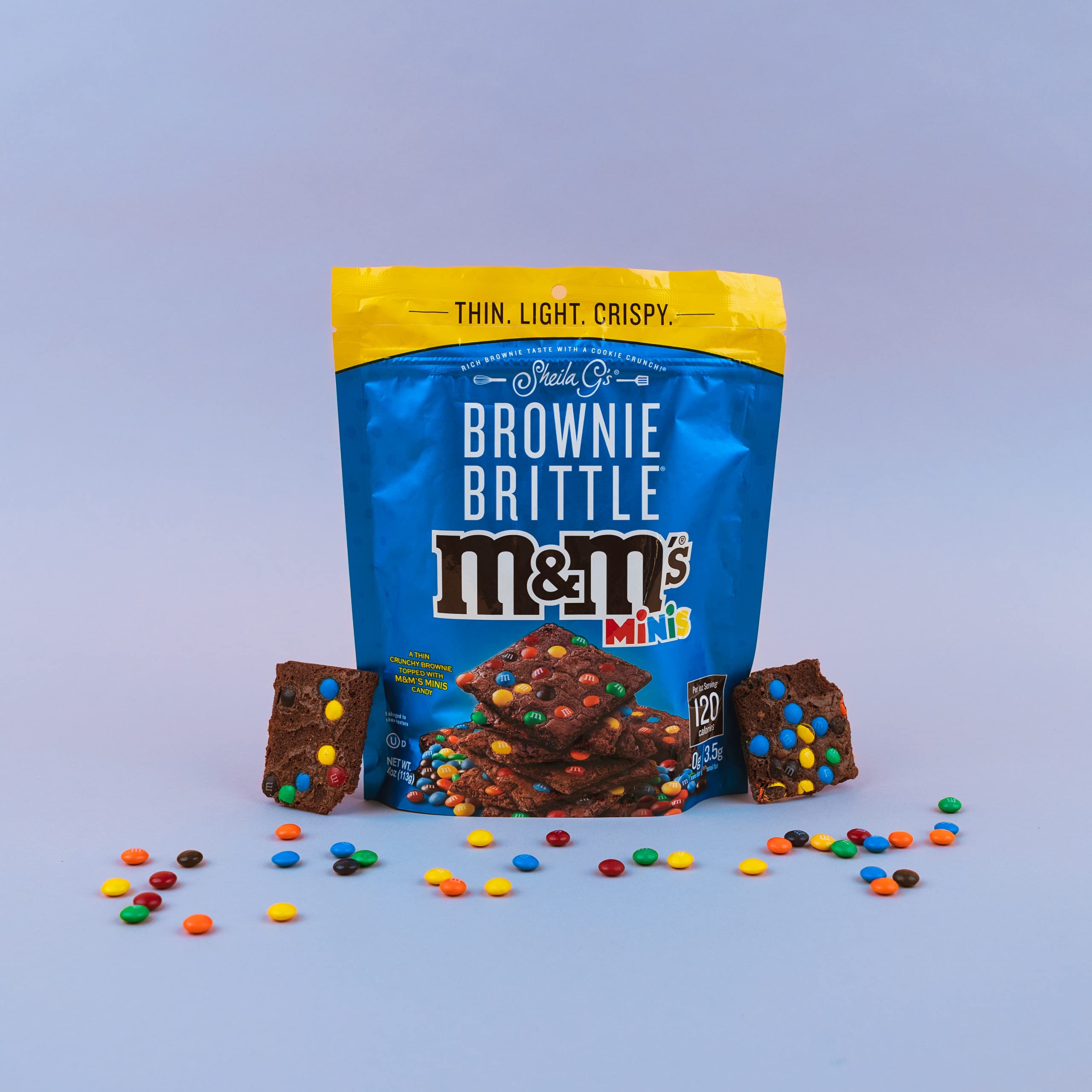 Brownie Brittle Sheila G's M&M Sweet Chocolate Crispy Snack-Rich Brownie Taste with a Cookie Crunch- 4 Oz Bag,(Pack of 6) 5
