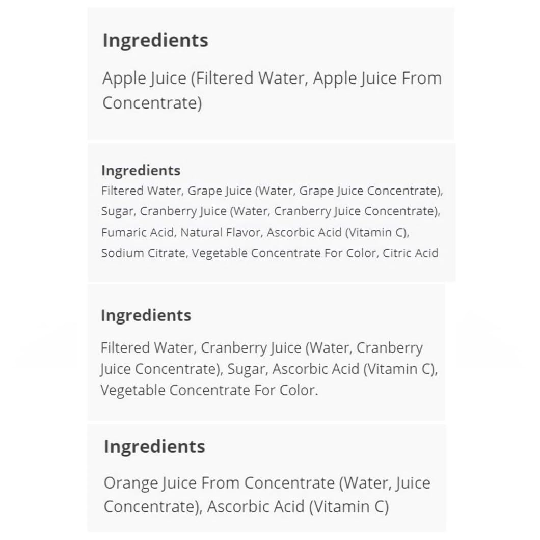 Fruit Juice Individual Cups Variety Pack | Apple, Cran-Grape, Cranberry, & Orange   4 Fl Oz Cup | Pack of 24 6