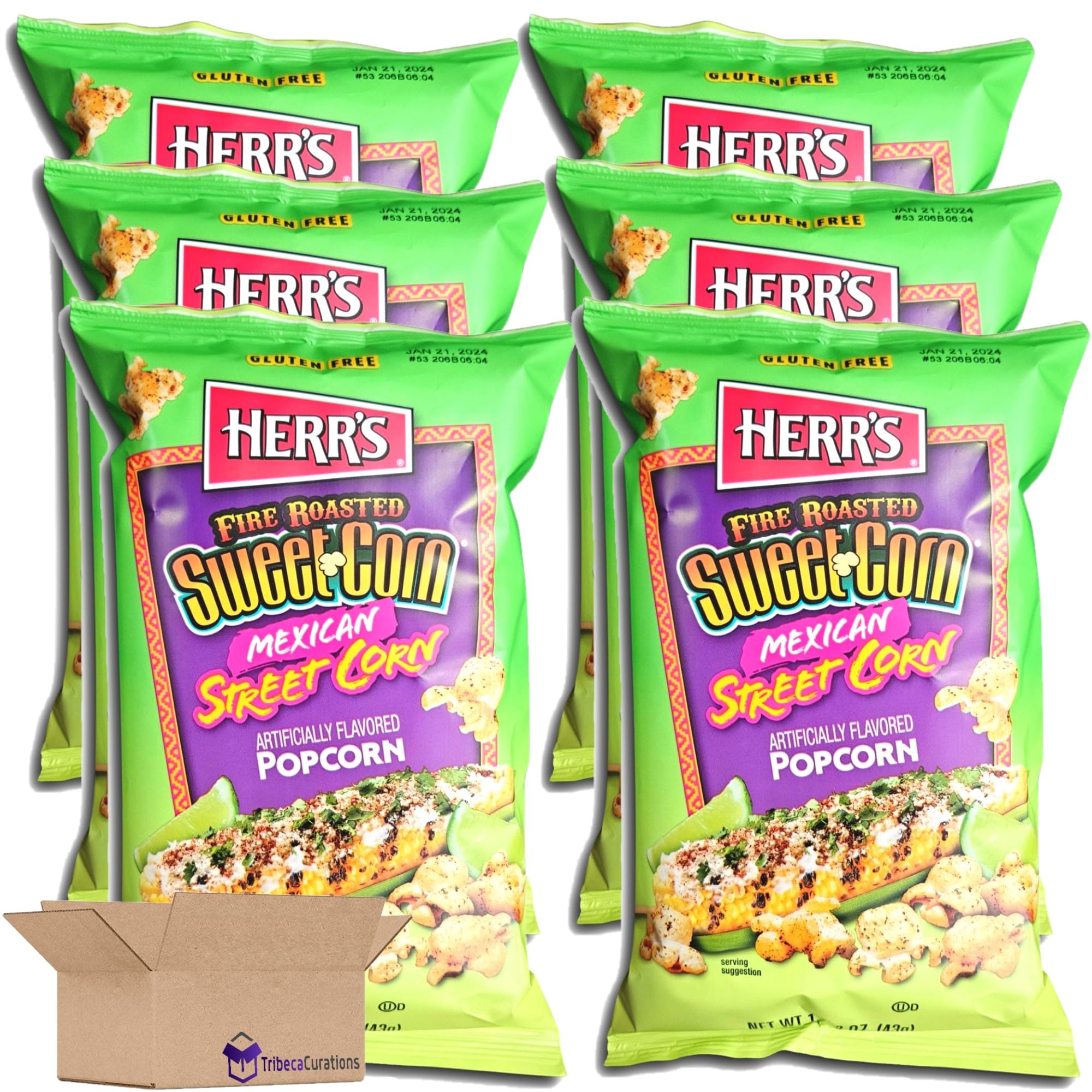 Herr's Fire Roasted Mexican Street Corn Popcorn 1.5 Oz, 6 Bags 2