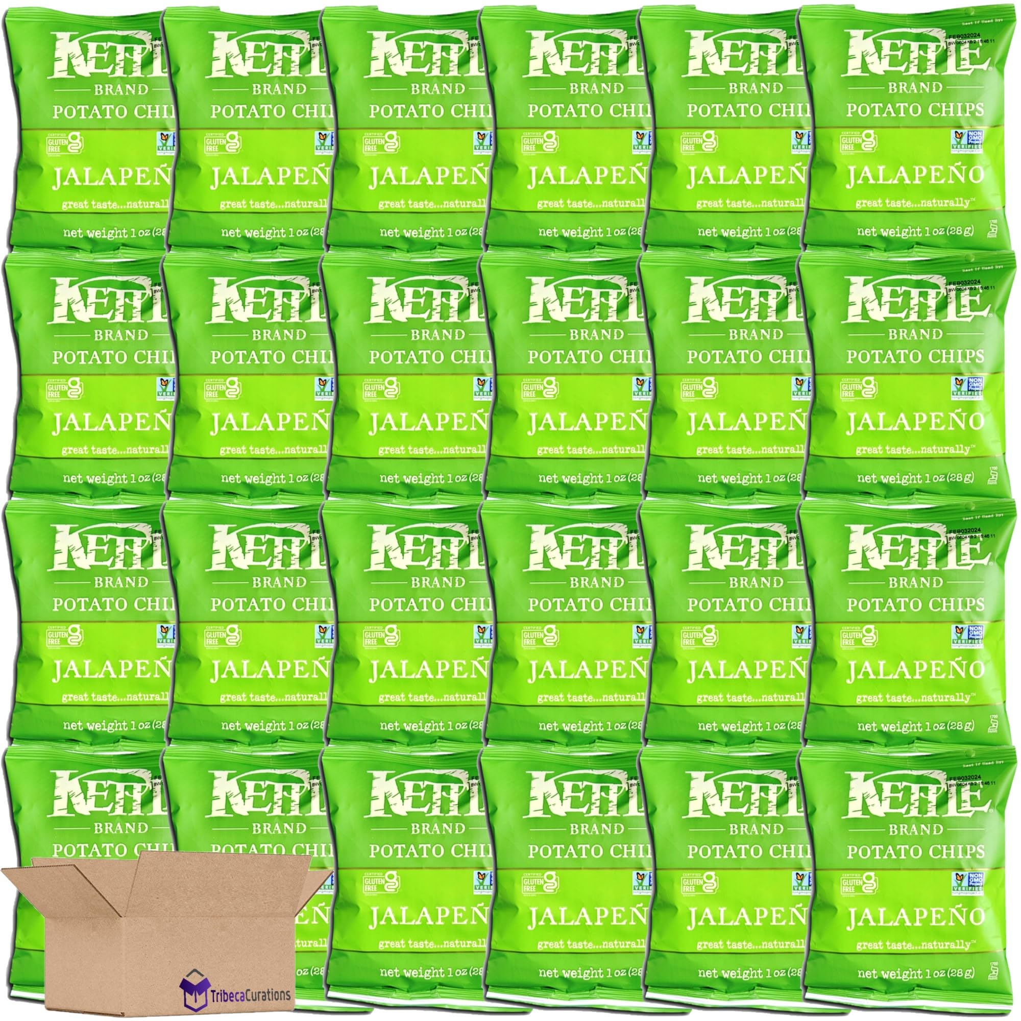 Kettle Jalapeno Potato Chips 1oz, 24 Bags 3