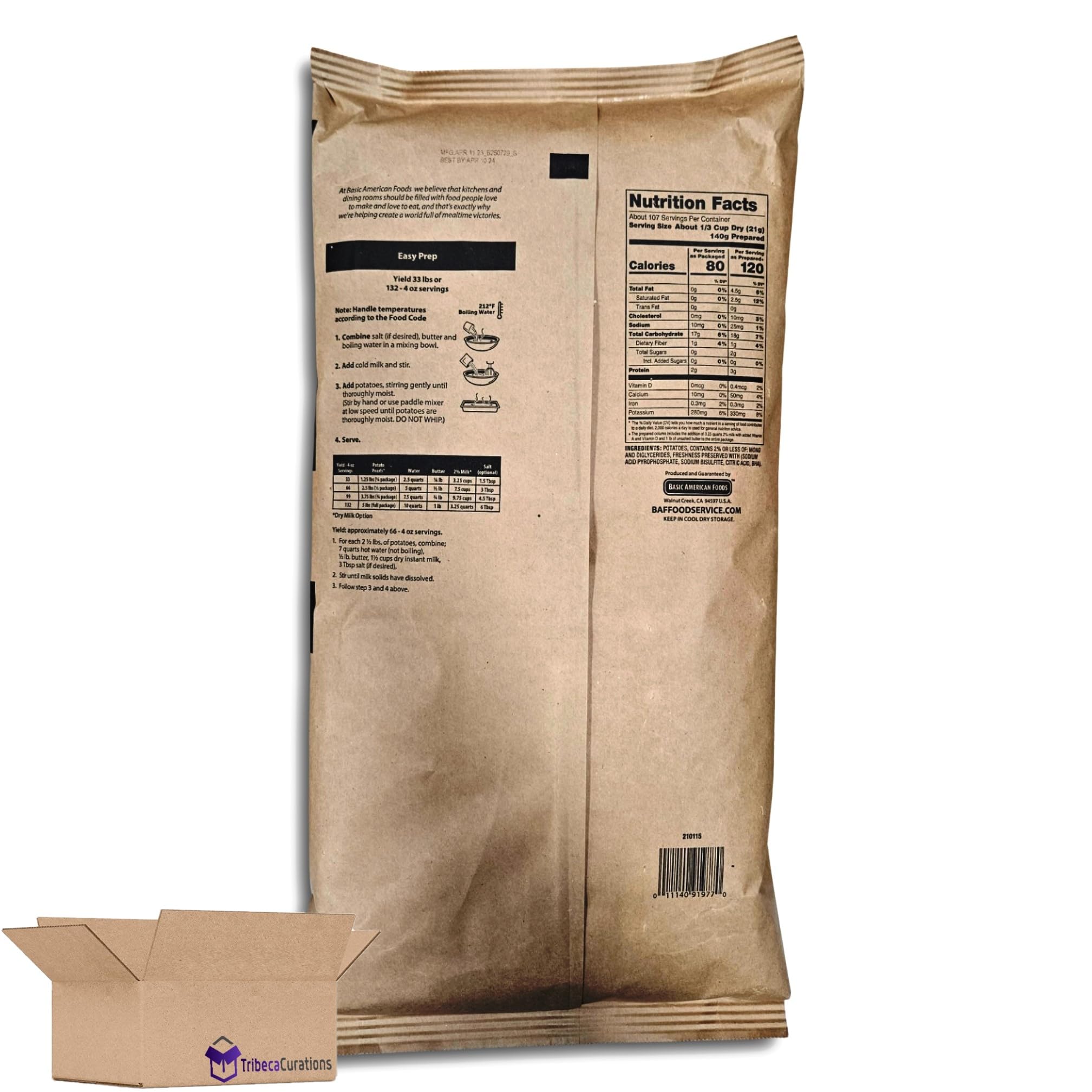 Instant Mashed Potatoes Classic Flakes Value Pack |  5 Pound Bulk Bag 3