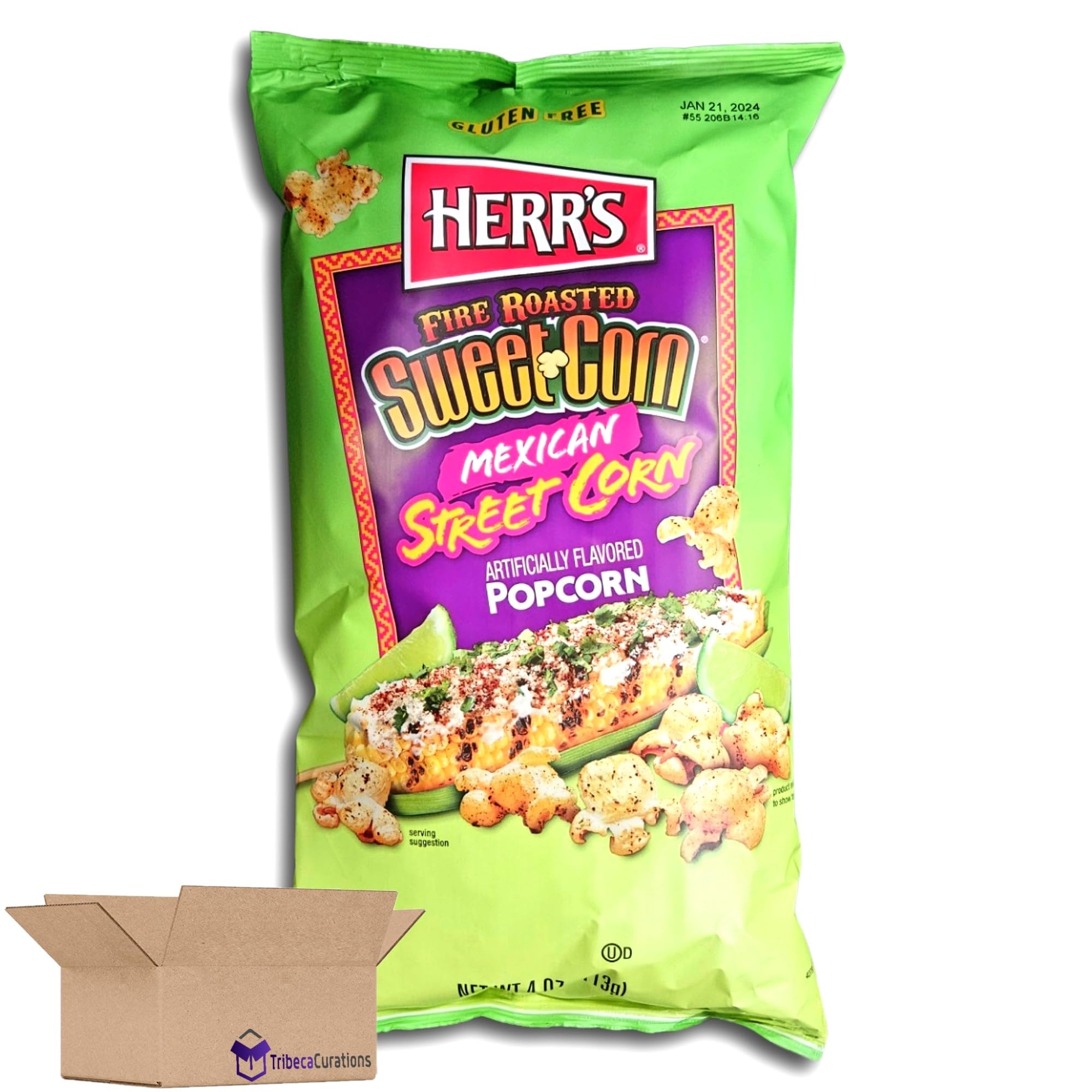 Herr's Fire Roasted Sweet Corn Mexican Street Corn Popcorn, Big Bags | Pack of 3 3