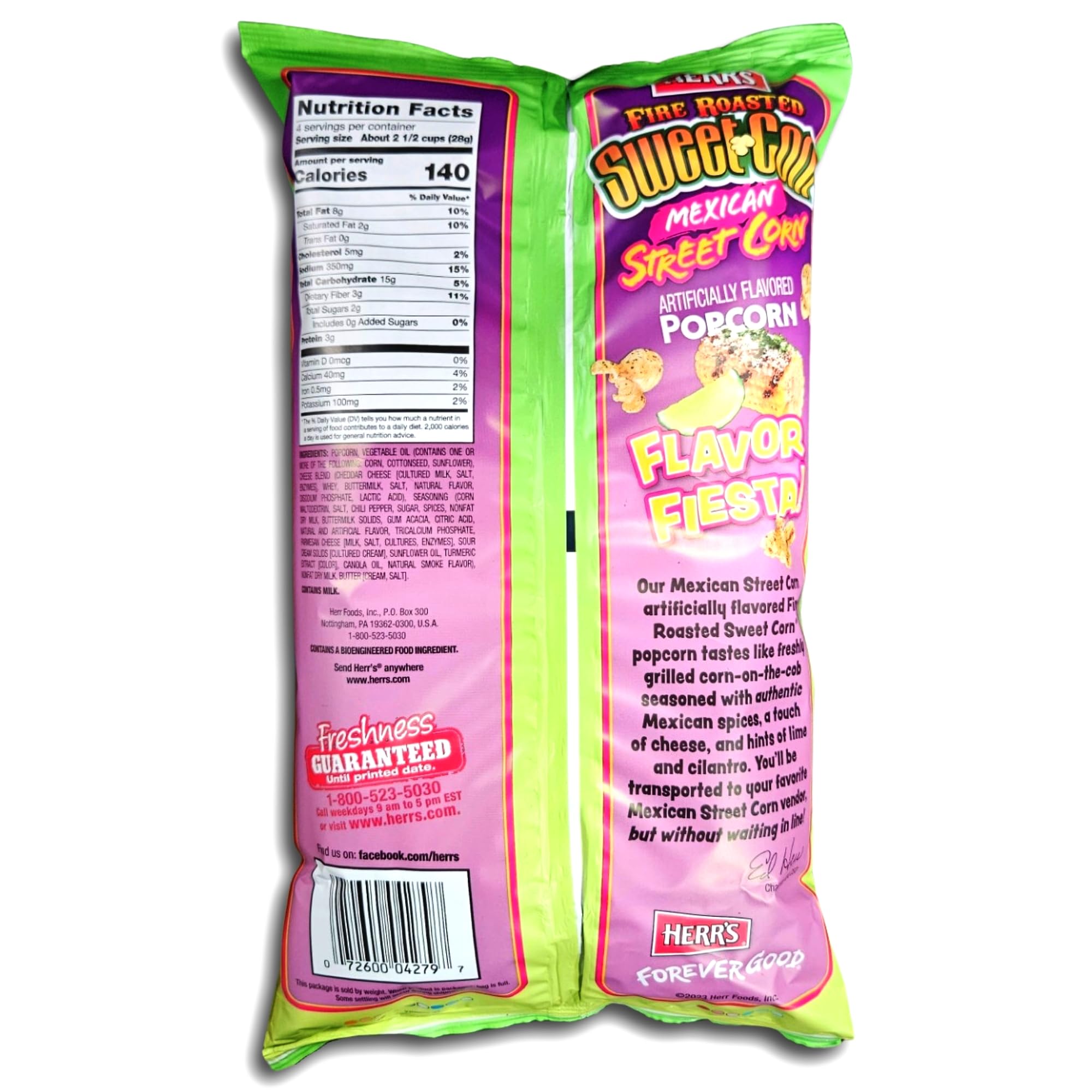 Herr's Fire Roasted Sweet Corn Mexican Street Corn Popcorn, Big Bags | Pack of 3 4